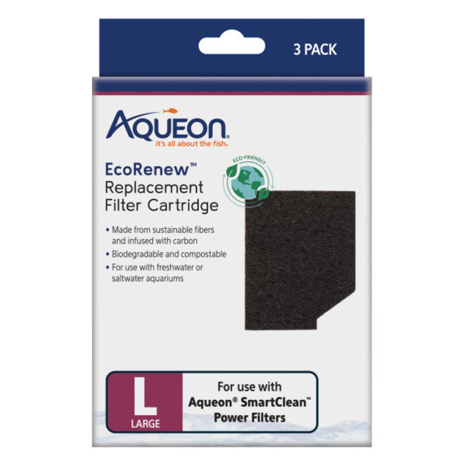 Aqueon® Ecorenew™ Replacement Filter Cartridges For Aquariums, 3 Pack, Large