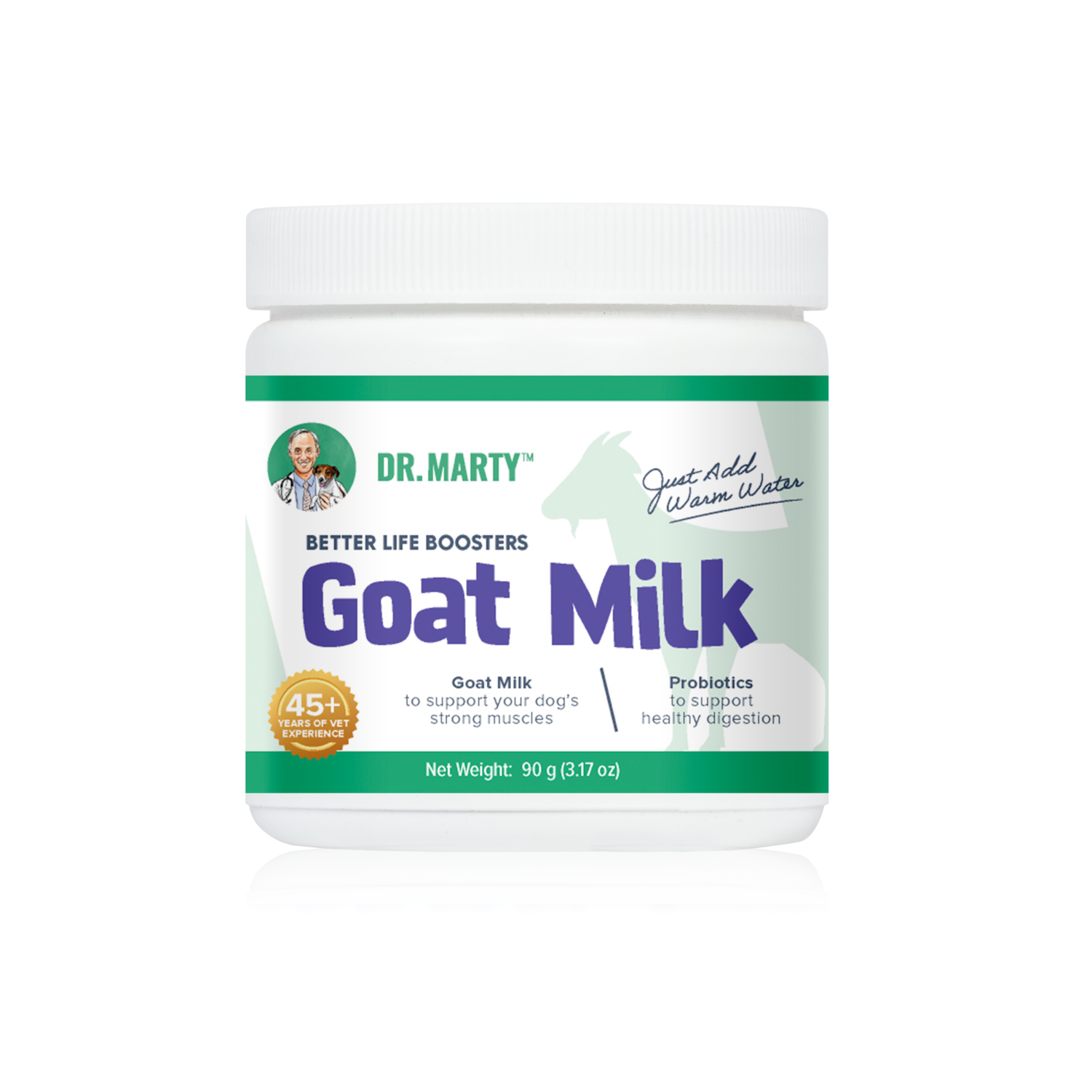 Dr. Marty Better Life Boosters Dehydrated Goat Milk Dog Food Supplement, 3.17-Oz