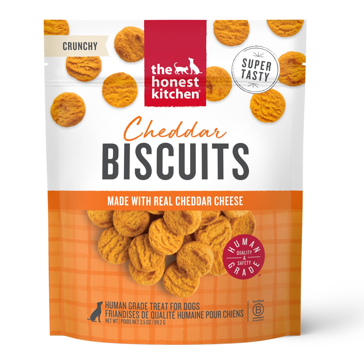 The Honest Kitchen Cheddar Biscuits Crunchy Dog Treats, 3.5-Oz
