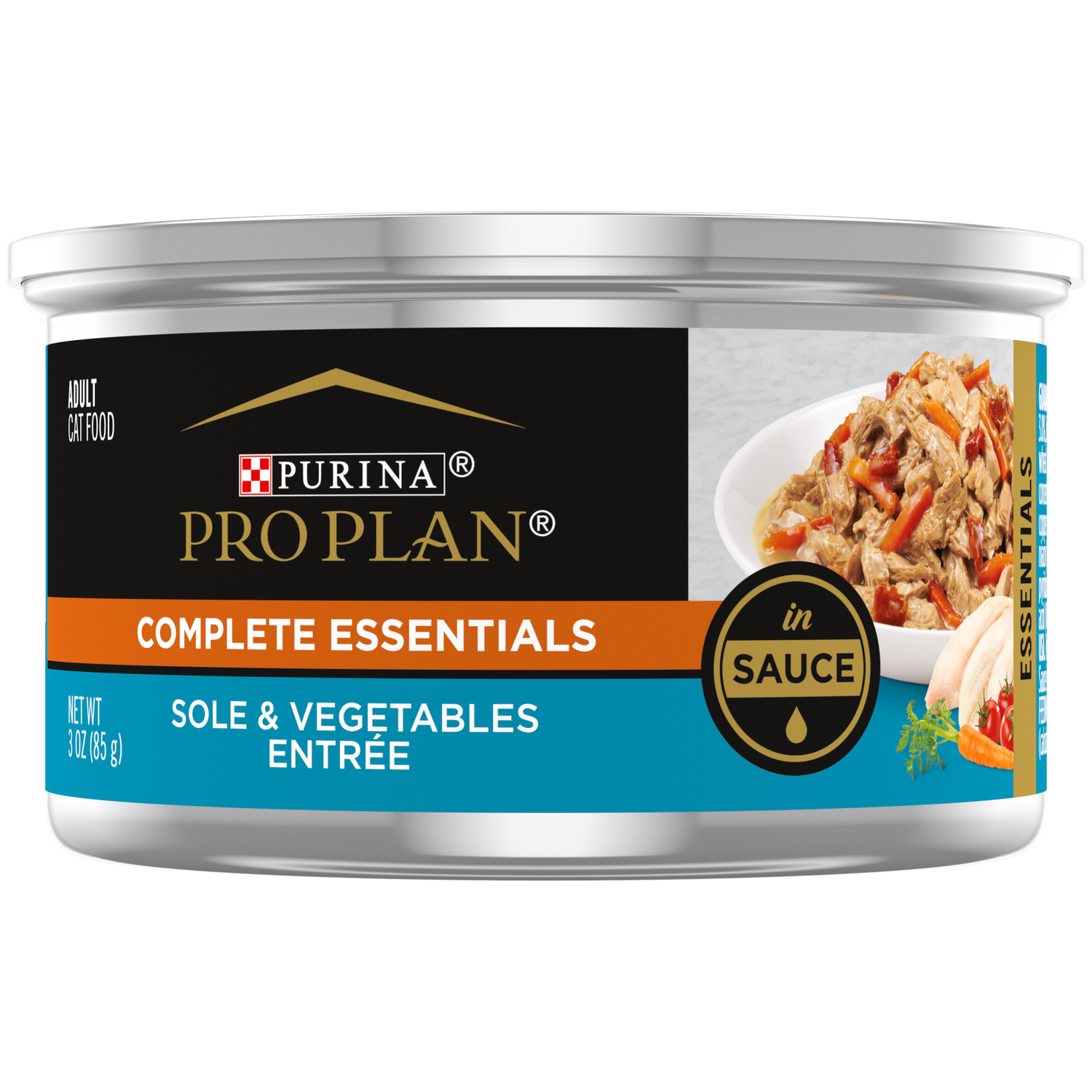 Purina Pro Plan Complete Essentials Sole & Vegetable Entree In Sauce Wet Cat Food, 3 Oz.