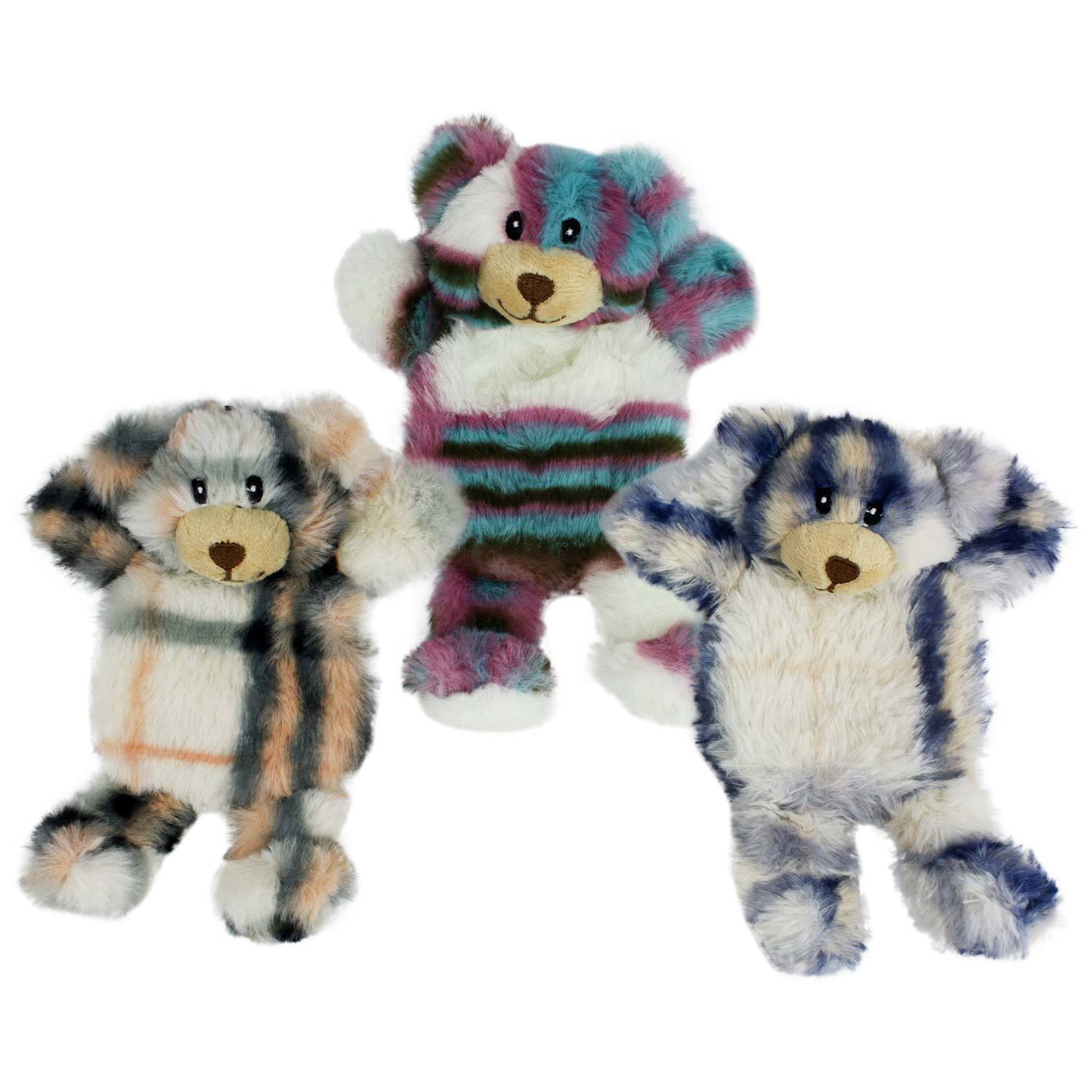 Multipet Mini Berman Bears Plush Dog Toy, Assorted Colors