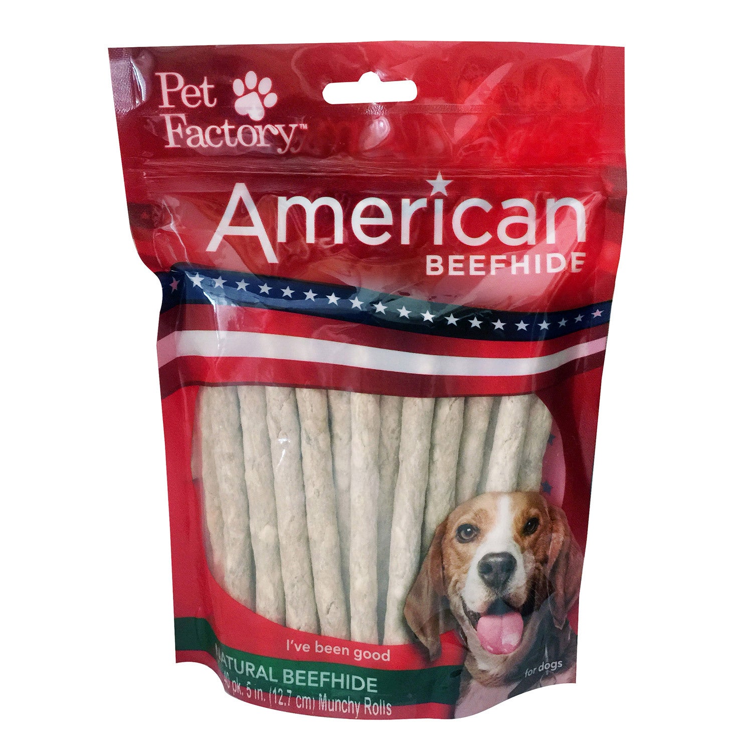 Pet Factory Beefhide Munchy Rolls Dog Treat