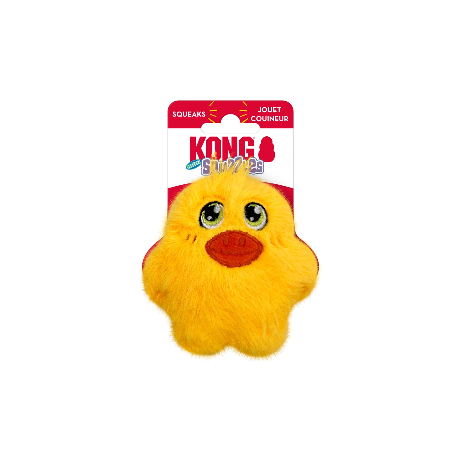 Kong Snuzzles Mini Duck Fuzzy Squeaky Dog Toy, 4