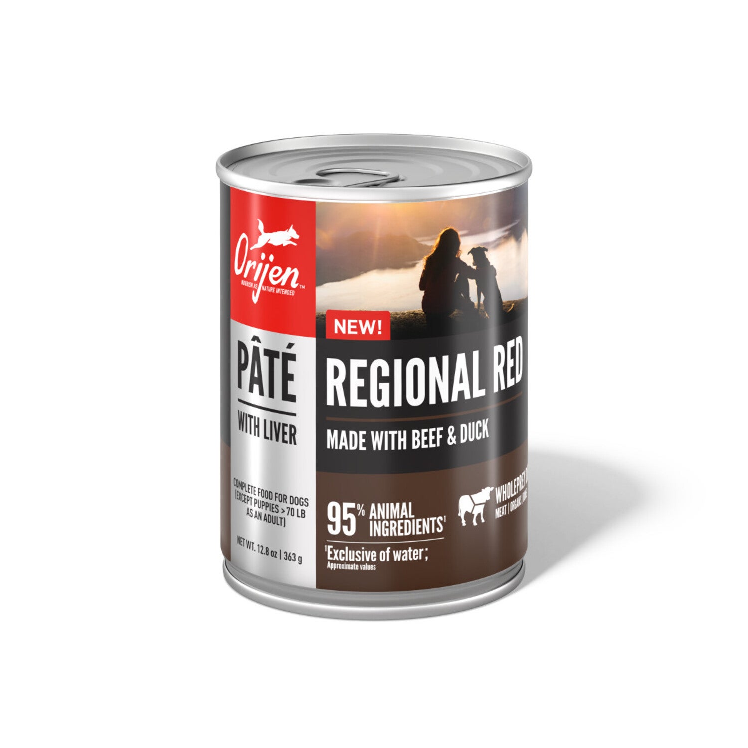 Orijen Pate Wet Dog Food, Regional Red Recipe With Liver, 12.8-Oz