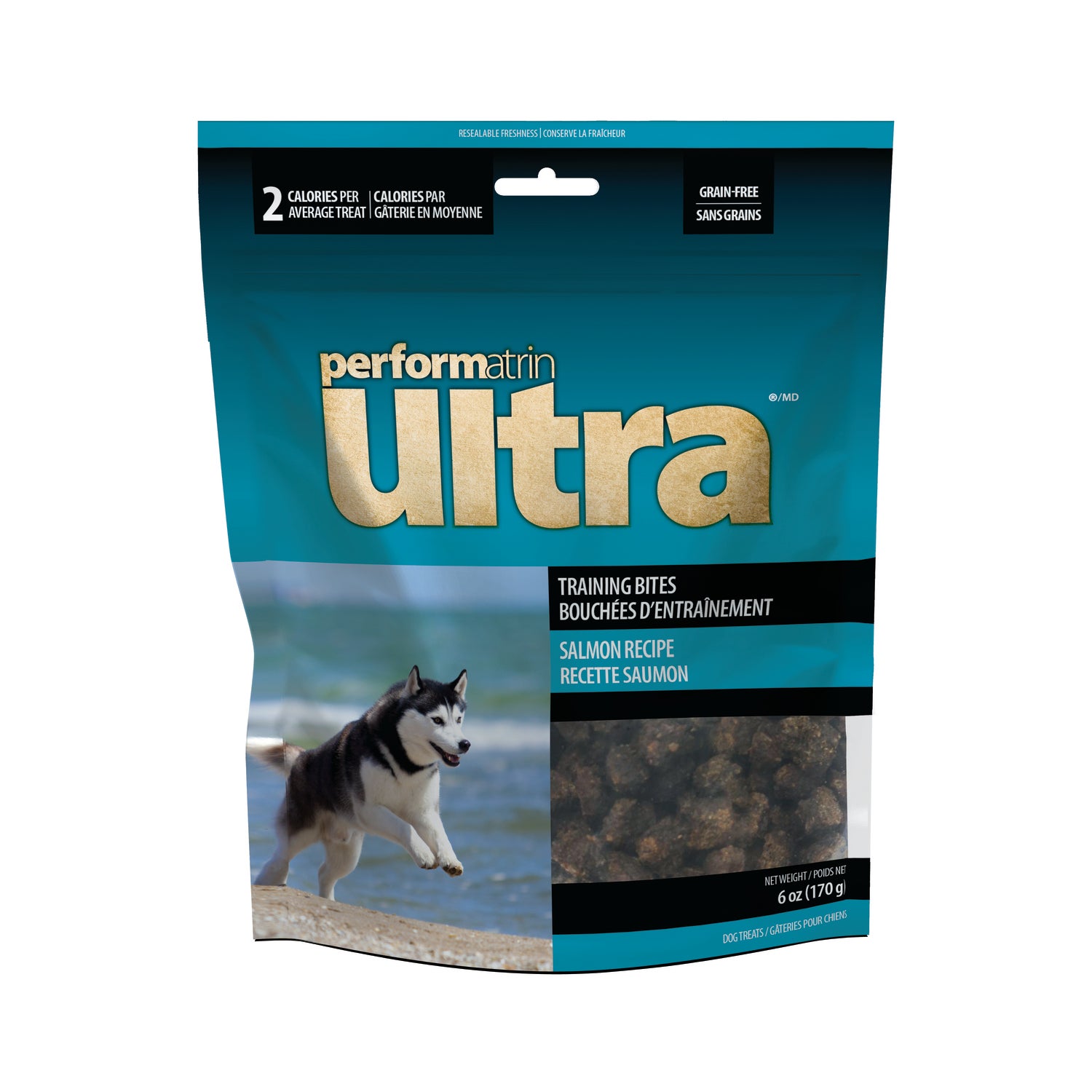 Performatrin Ultra Training Bites Soft & Chewy Dog Treats, Salmon Recipe, 6-Oz