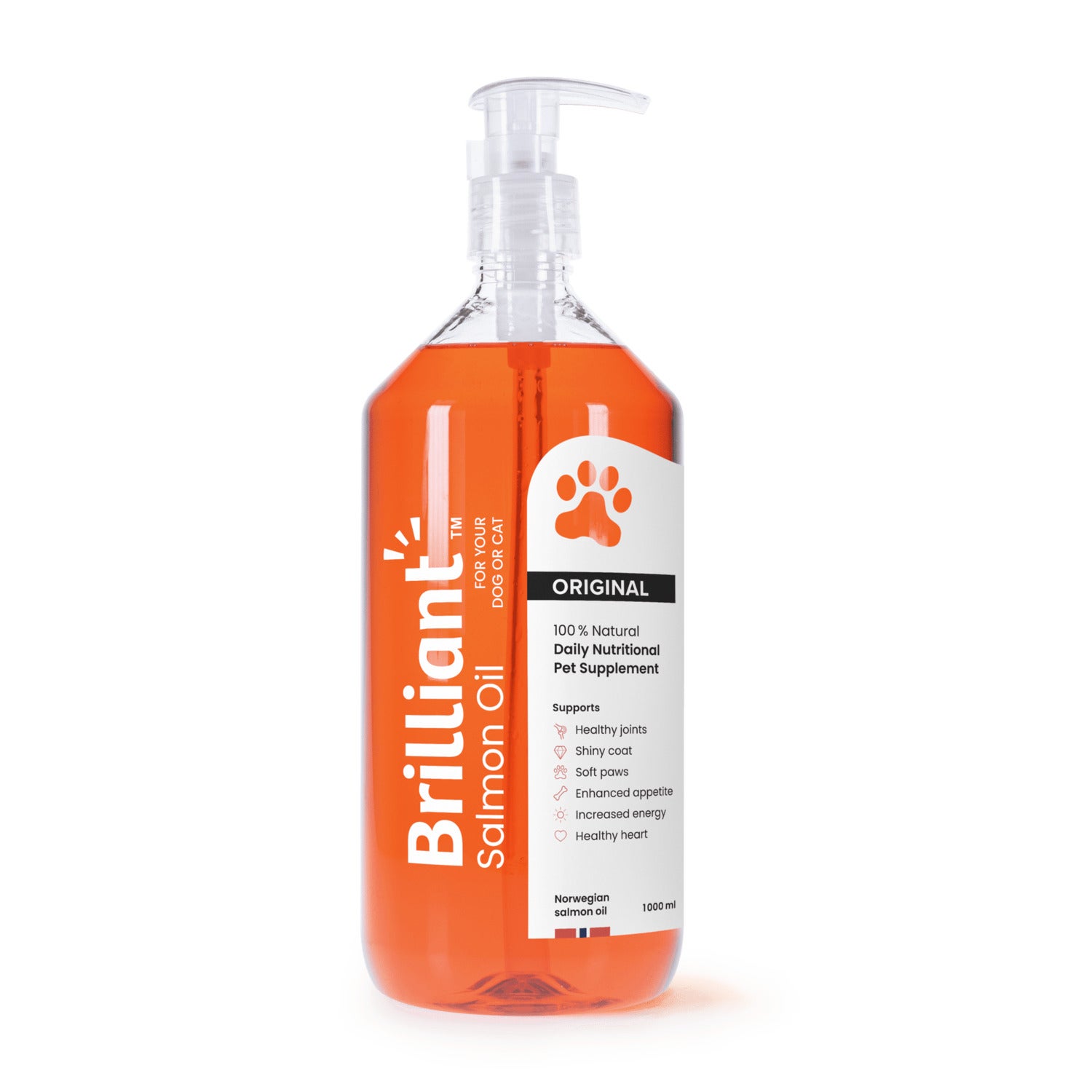 Brilliant Salmon Oil Skin & Coat Dog Supplement, 10-Oz