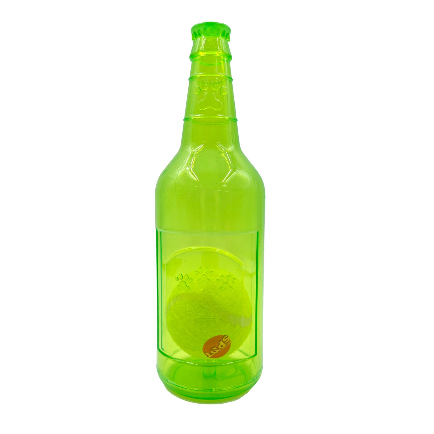Spot Ball In A Beer Bottle Tough Squeaky Dog Toy, Assorted Colors