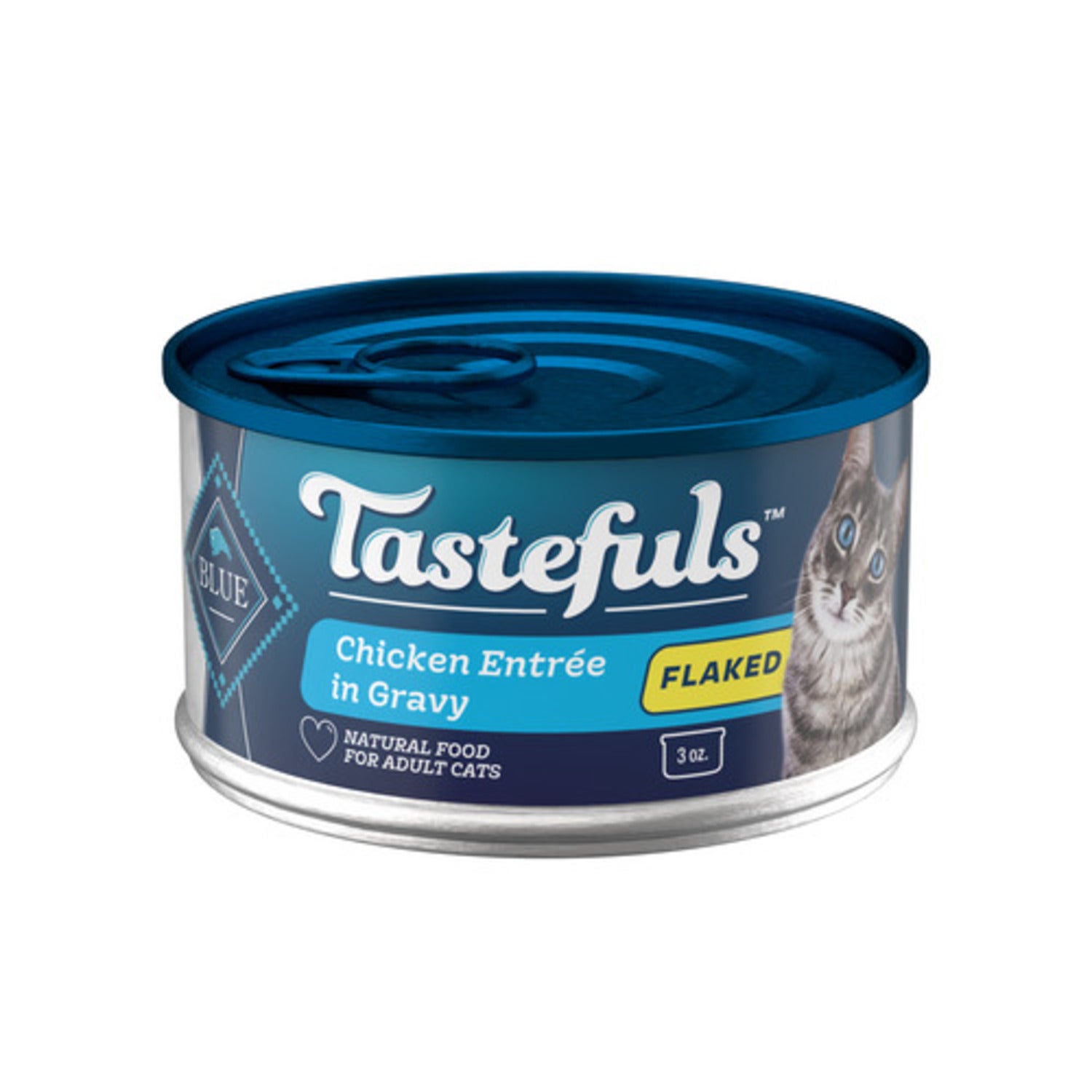 Blue Buffalo Tastefuls Natural Flaked Chicken Entree In Gravy Wet Cat Food, 3-Oz