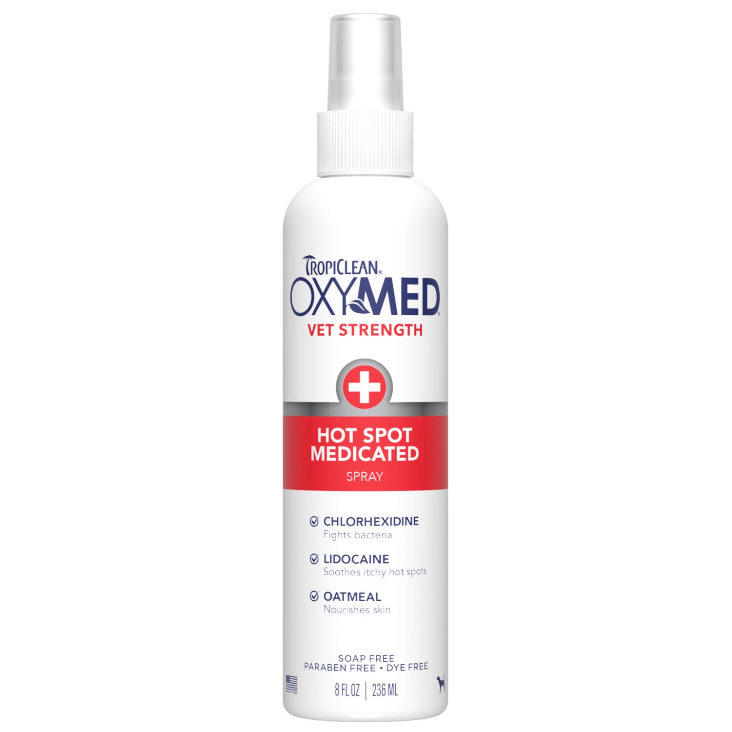 Tropiclean Oxymed Medicated Medicated Hot Spot Dog Treatment Spray, 8-Oz
