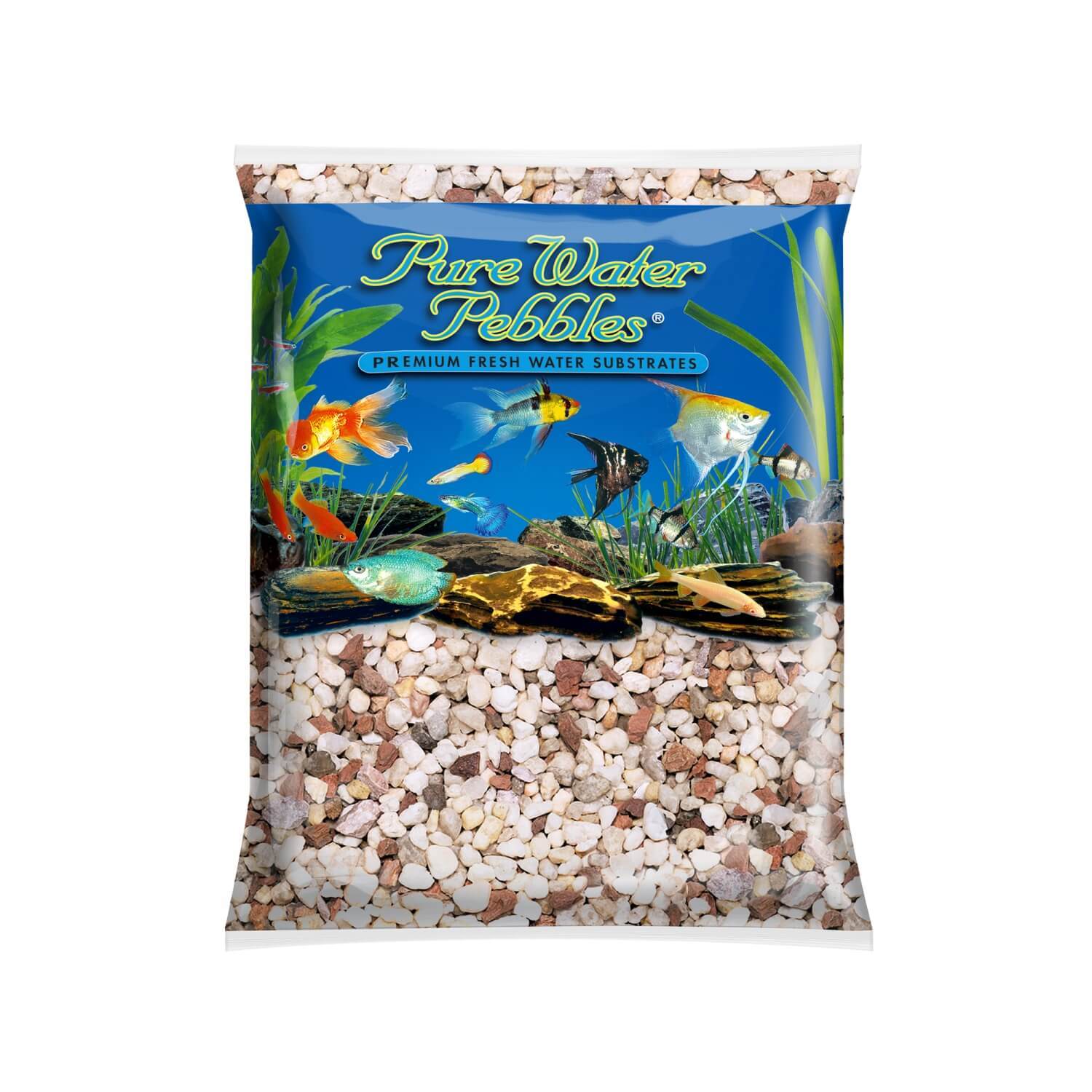 Pure Water Pebbles Aquarium Gravel, Custom Blend, 5-Lb Bag