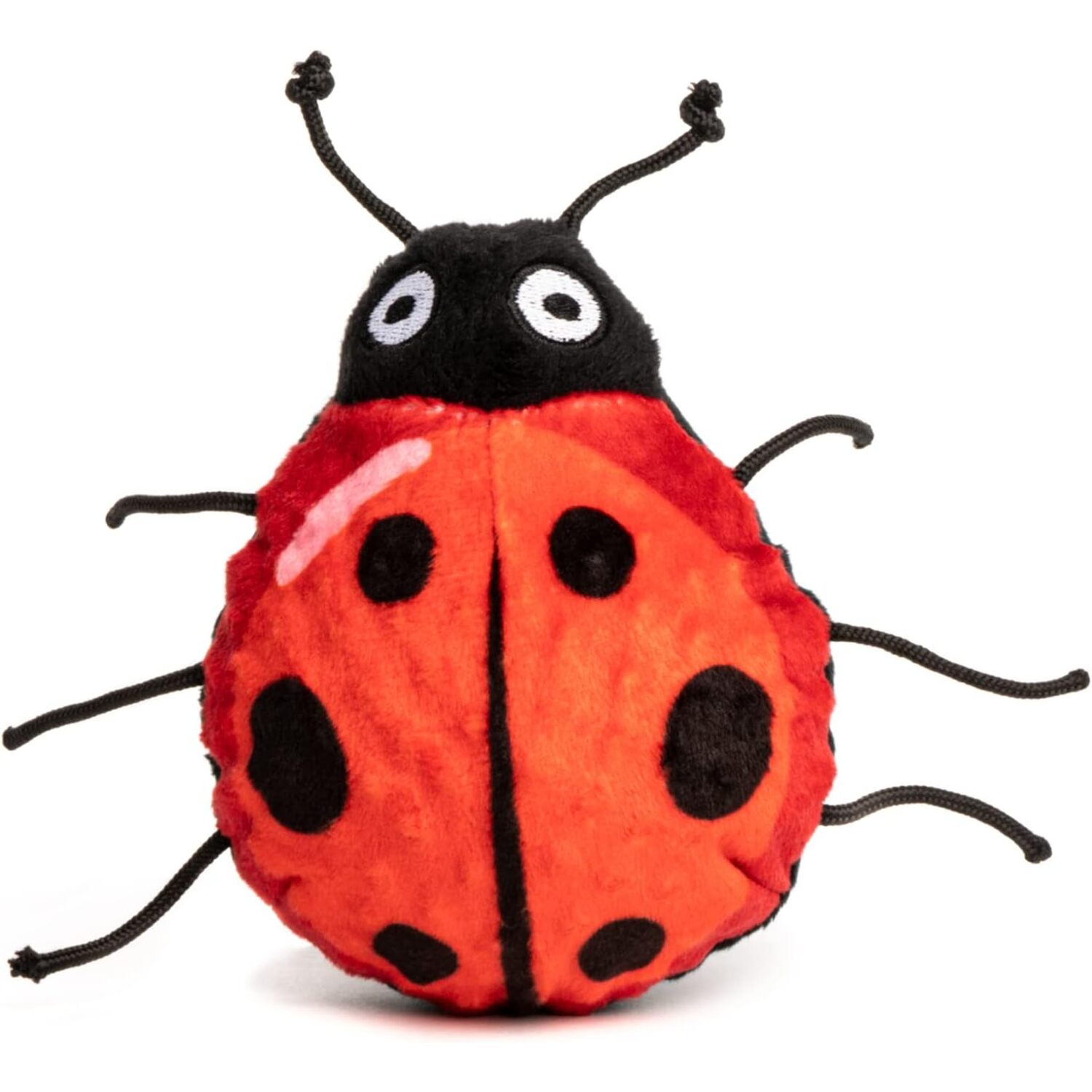 Fabdog Faball Ladybug Plush Squeaky Ball Dog Toy, 4