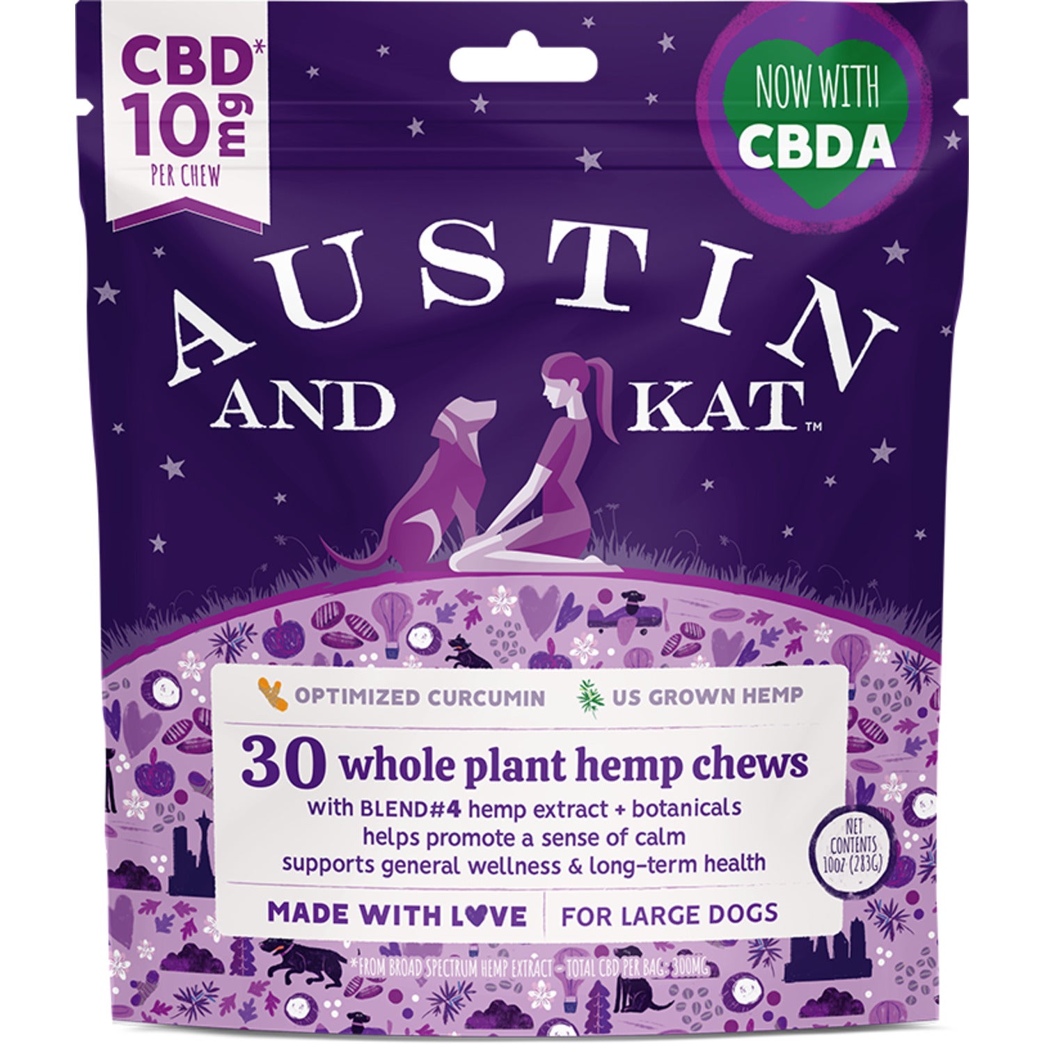 Austin & Kat Austin's Classic 10-Mg Cbd Soft Chews Large Dog Supplements, 30-Ct