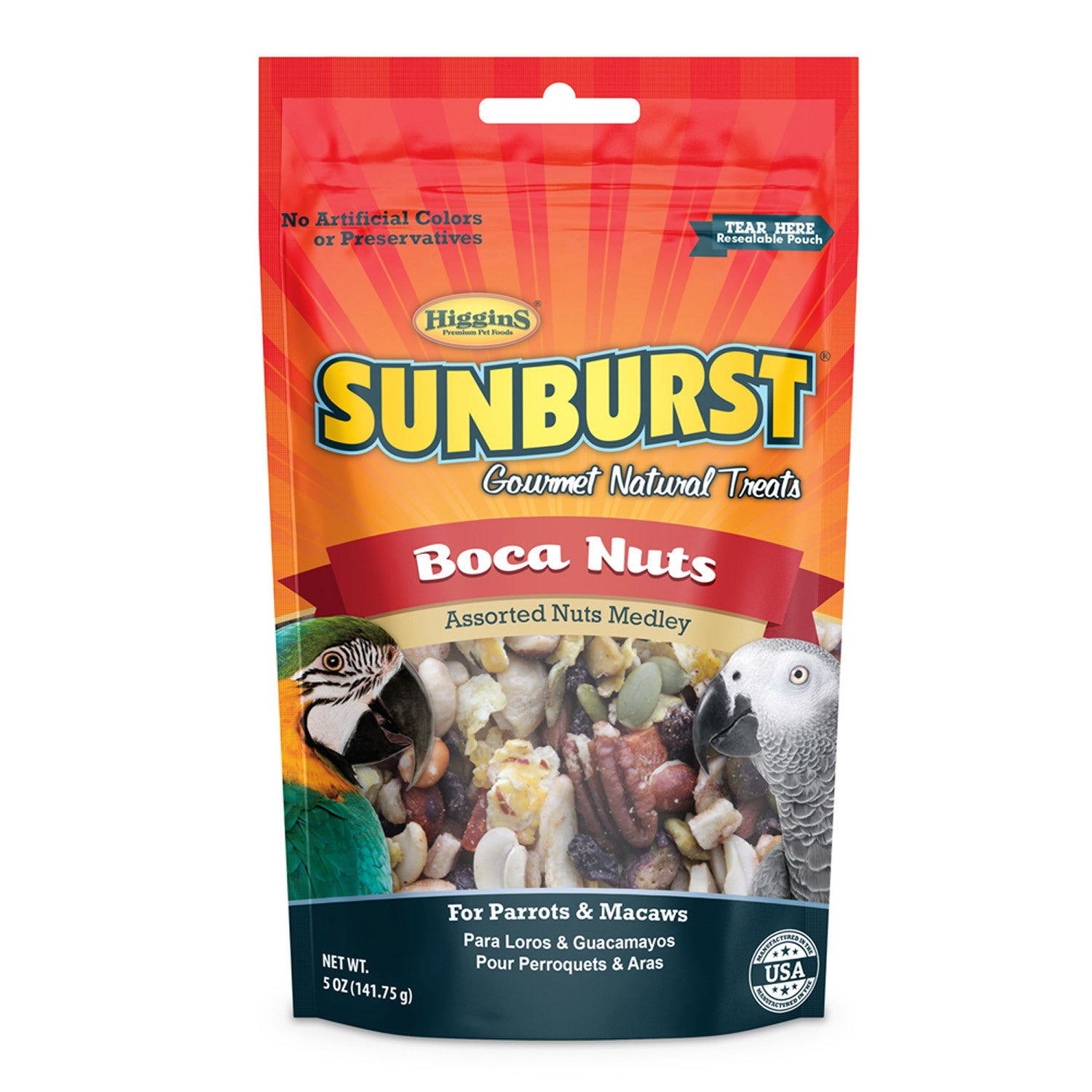 Higgins Sunburst Gourmet Treats Boca Nuts Bird Treat