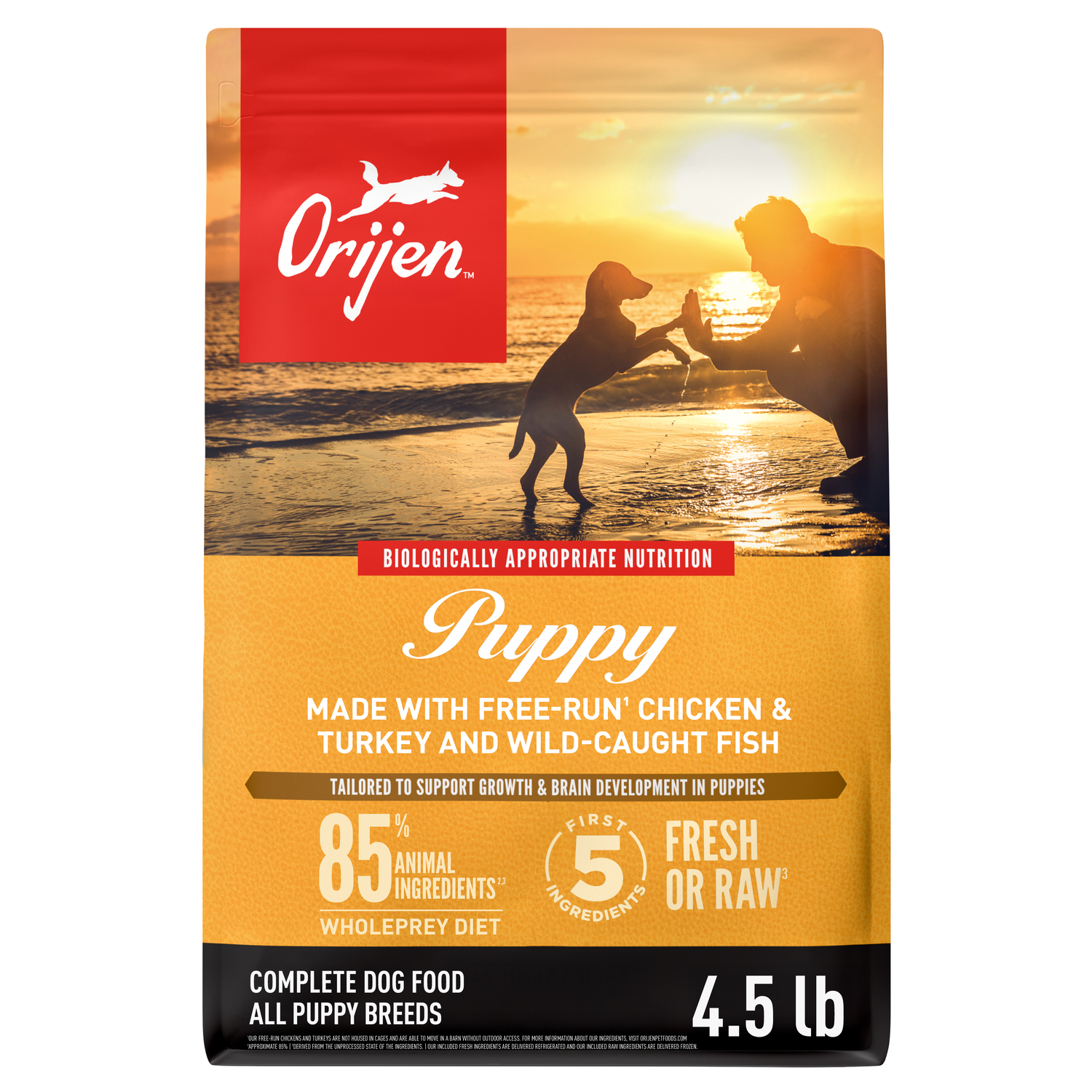 Orijen Puppy Grain-Free High-Protein Dry Dog Food, 4.5-Lb Bag