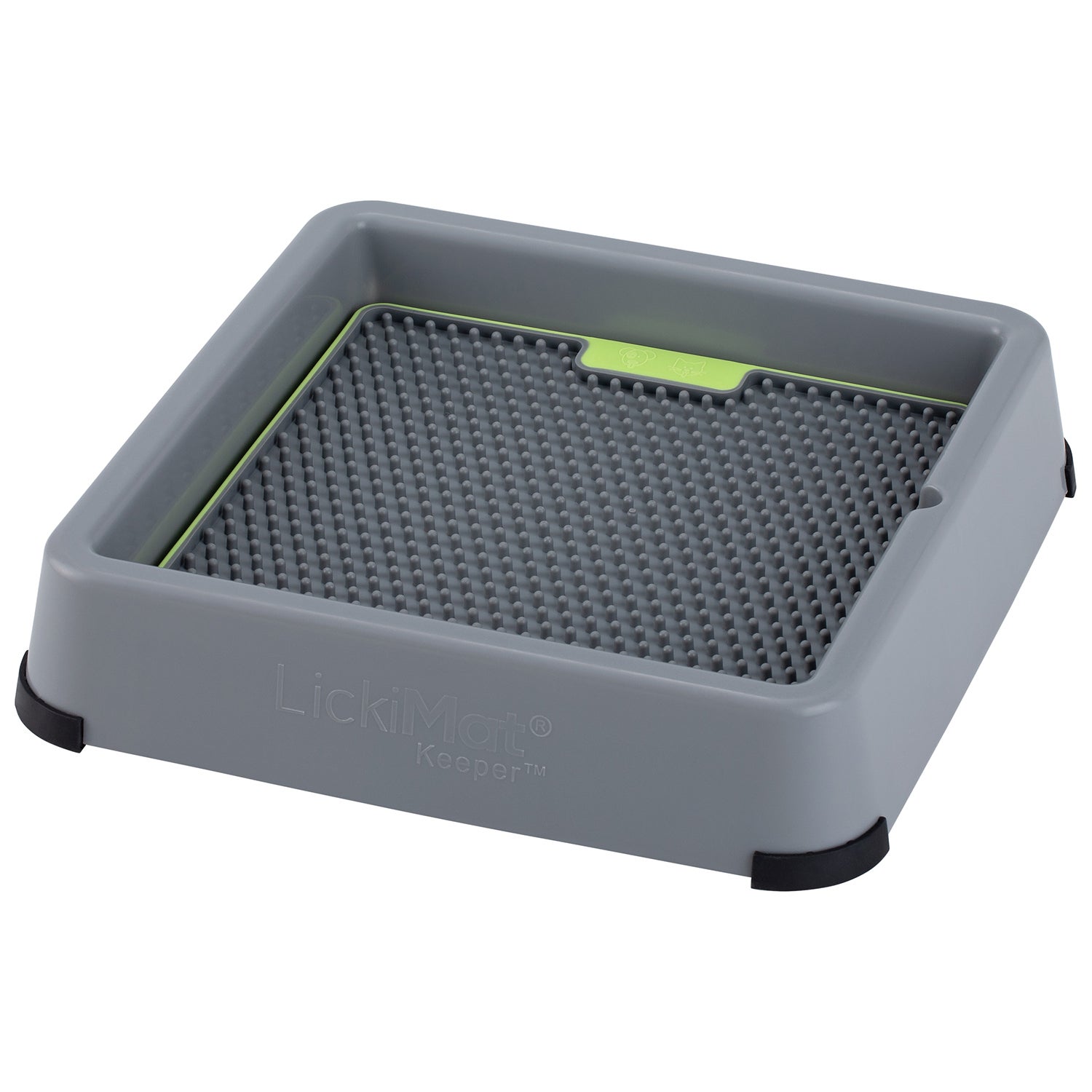 Lickimat Keeper Textured Lickmat & Slow Feeder Dog Bowl - Grey