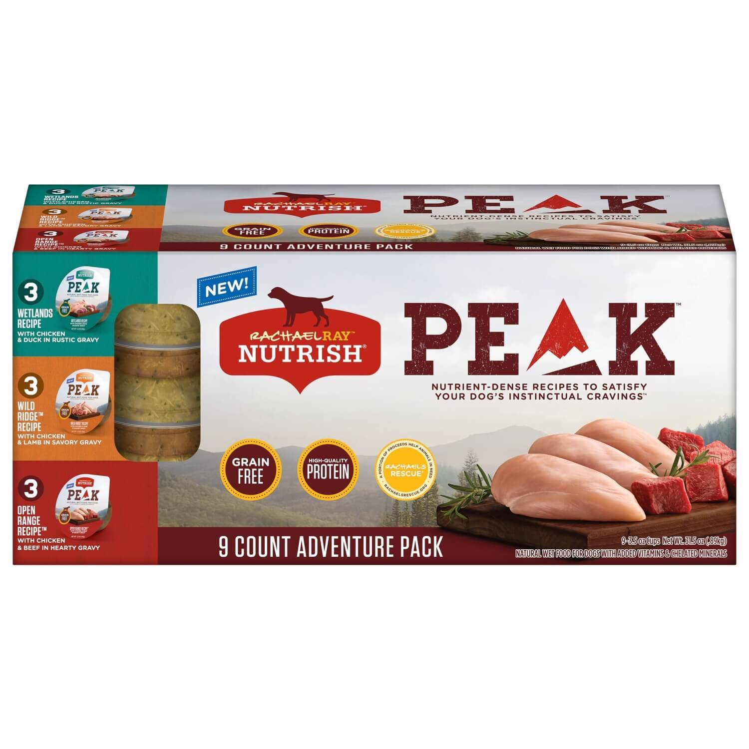 Rachael Ray Nutrish Peak Grain-Free Adventure Variety Pack Wet Dog Food