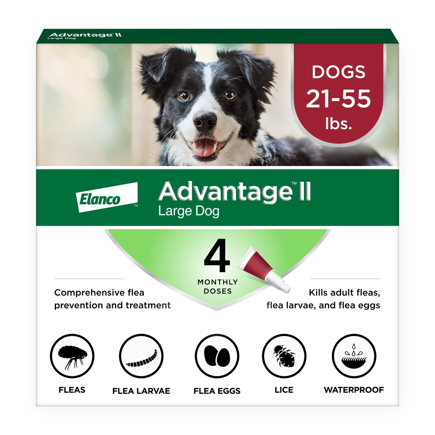 Advantage Ii Flea Treatment For Small Dogs, 3-10-Lbs, 6-Pack = 6 Months Of Protection
