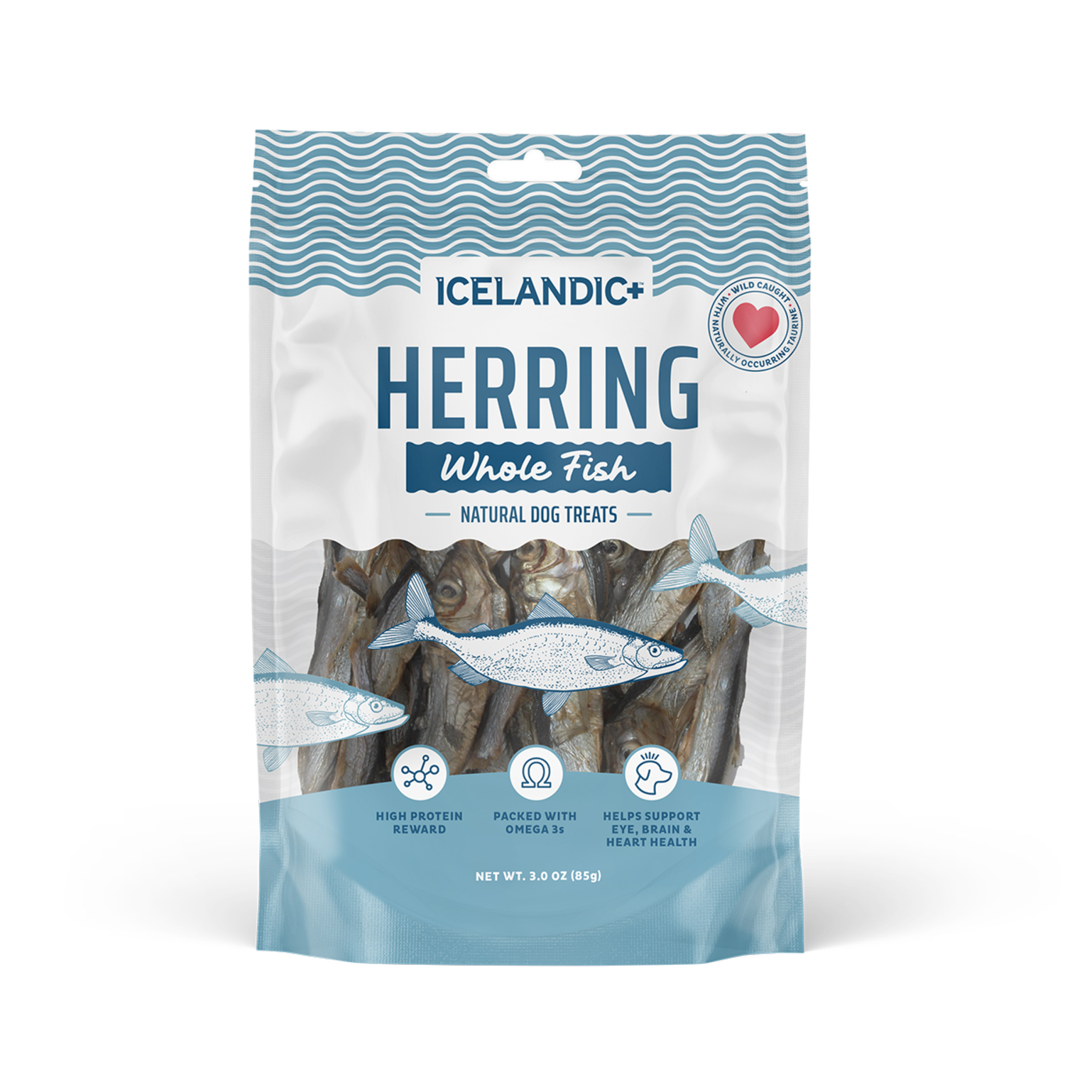 Icelandic+ Herring Whole Fish Single-Ingredient Dog Treats, 3-Oz.