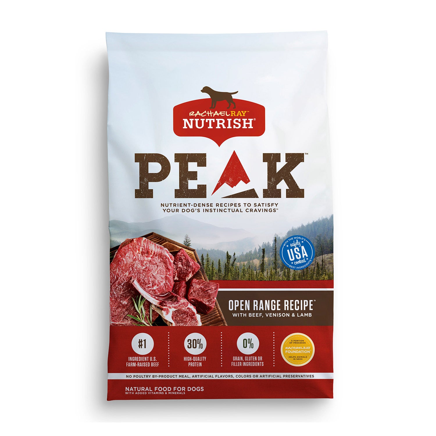 Rachael Ray Nutrish Peak Open Prairie Recipe With Beef, Venison & Lamb, Dry Dog Food