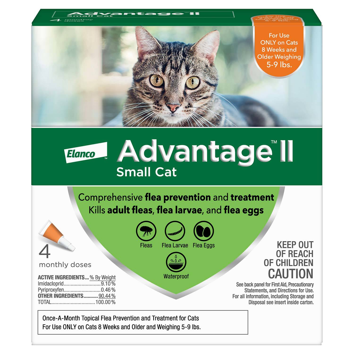 Advantage Ii Flea Treatment For Cats, 5 To 9 Lbs