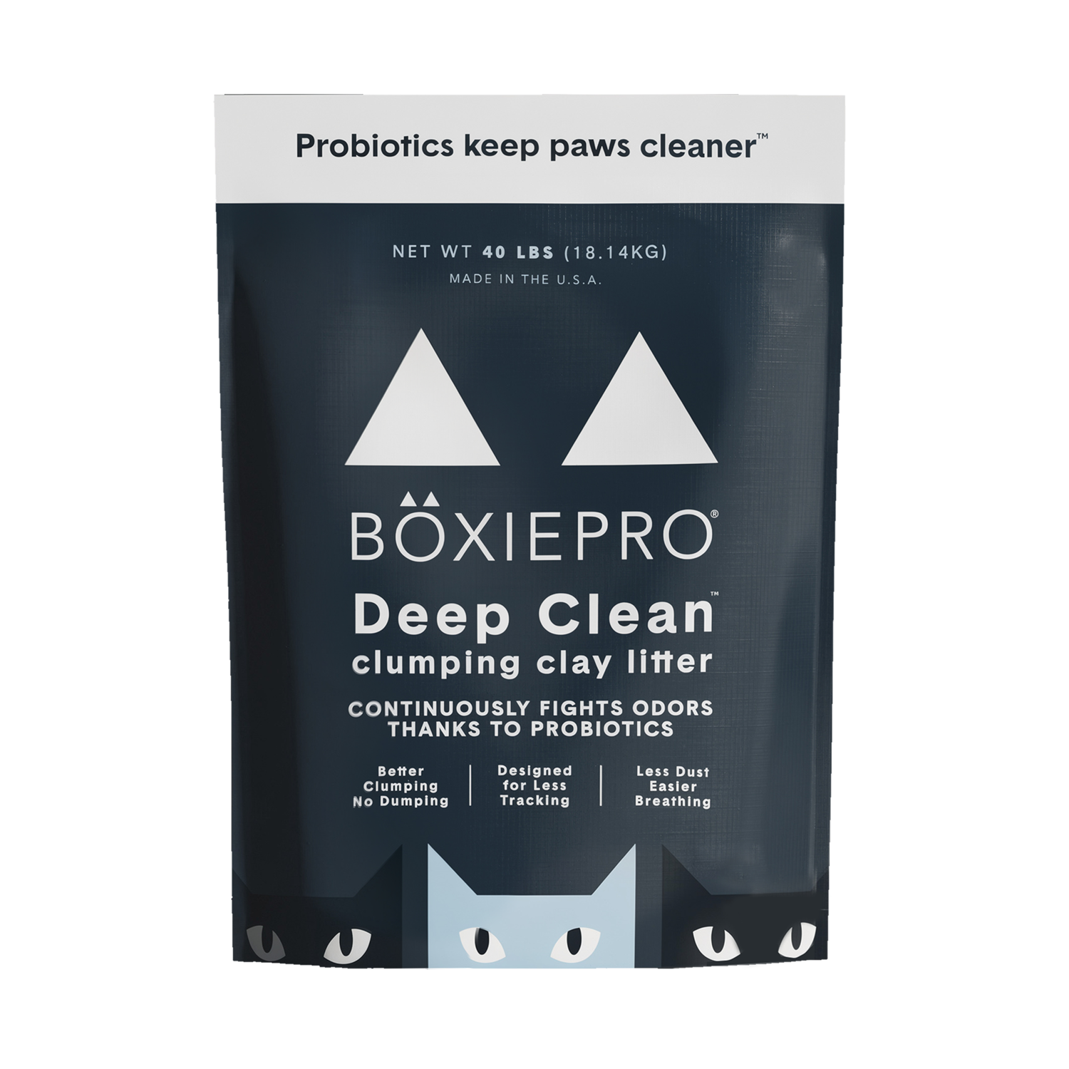 Boxiecat Pro Self Cleaning Probiotic Clumping Clay Cat Litter, 40-Lb