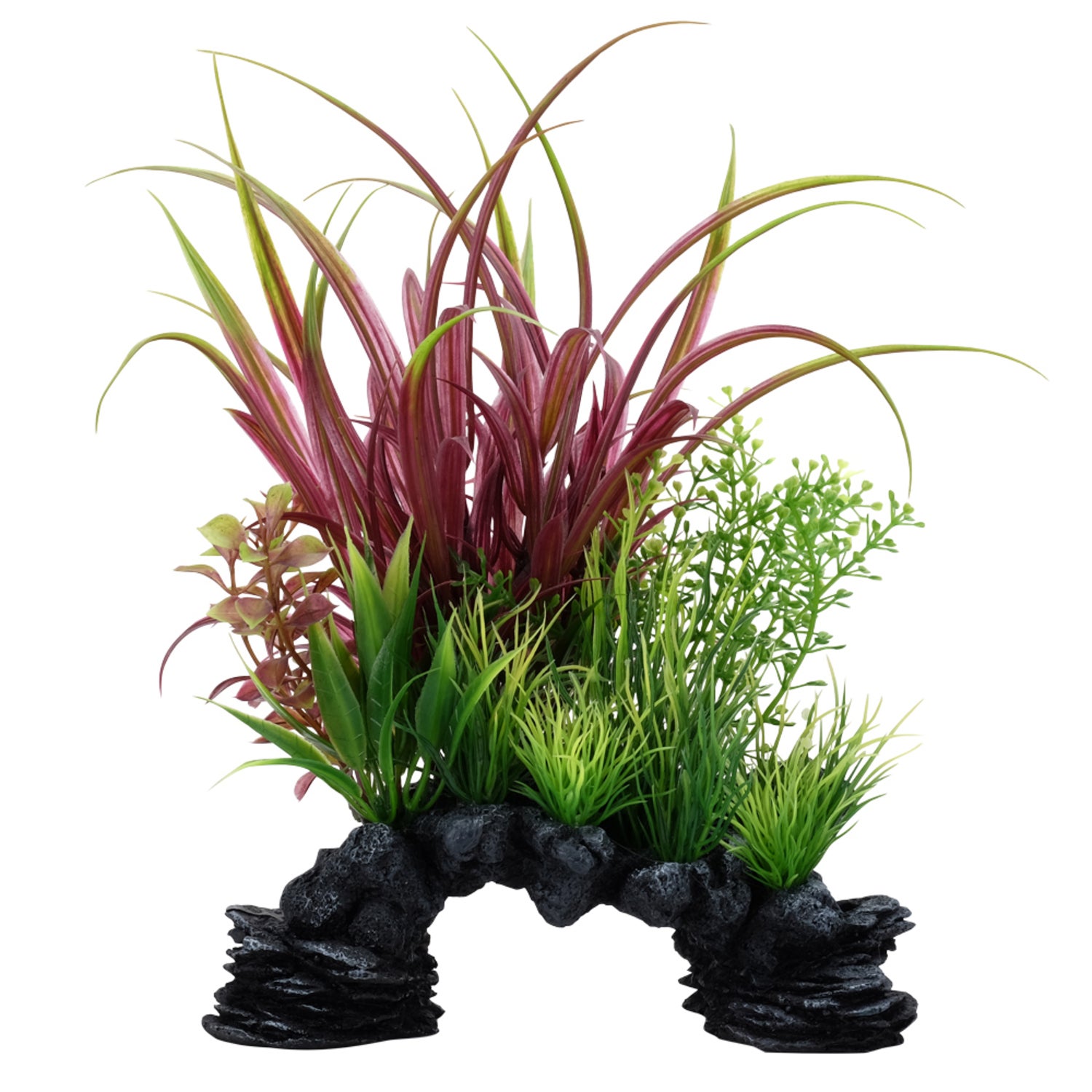Fluval Red Sagittarius Artificial Plant, Mix, 10-Inch