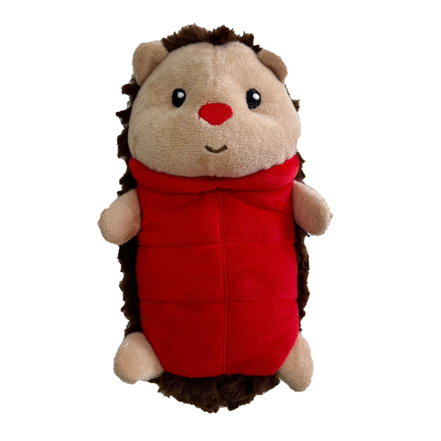 Aristopet Holiday Hedgehog Red Sweater Squeaky Plush Dog Toy