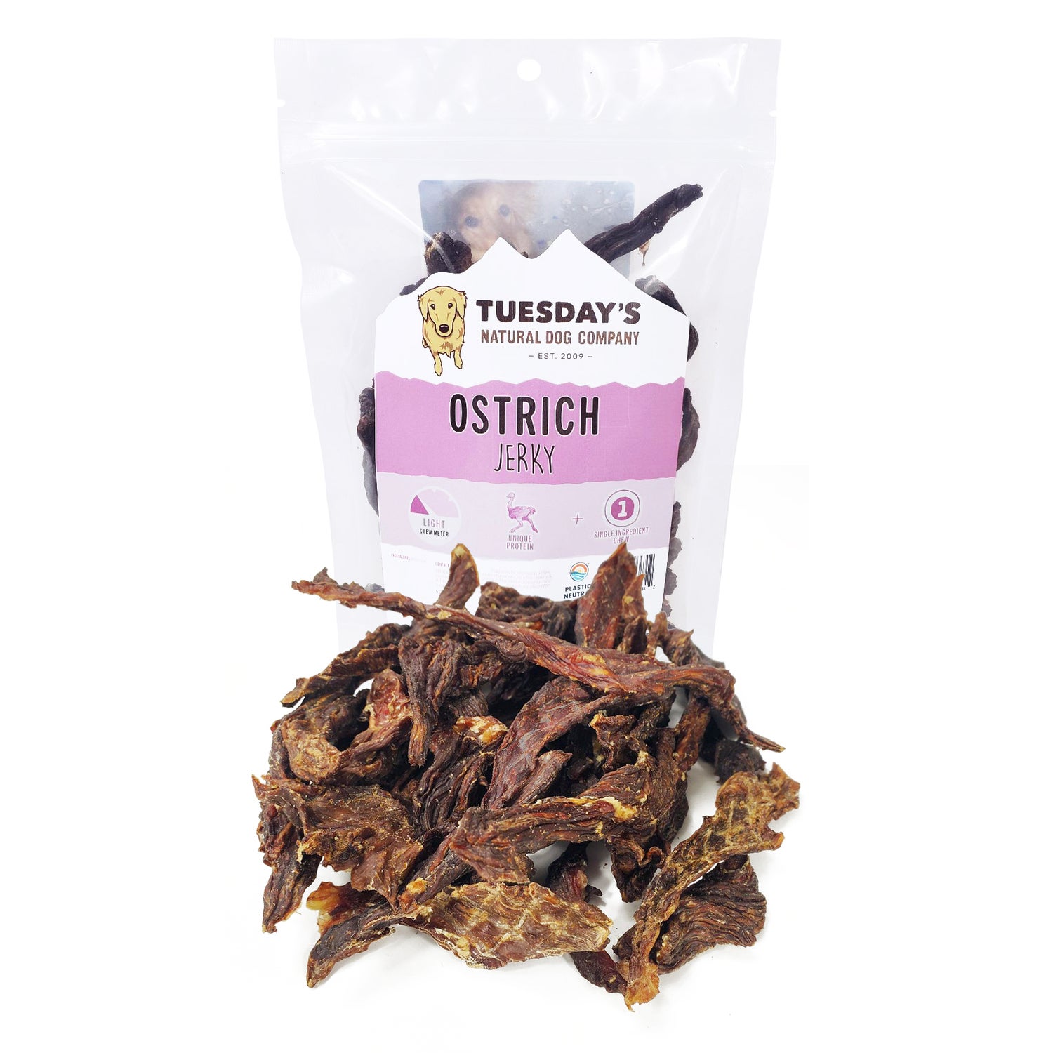Performatrin Ultra Ostrich Jerky Natural Dog Treat, 4-Oz