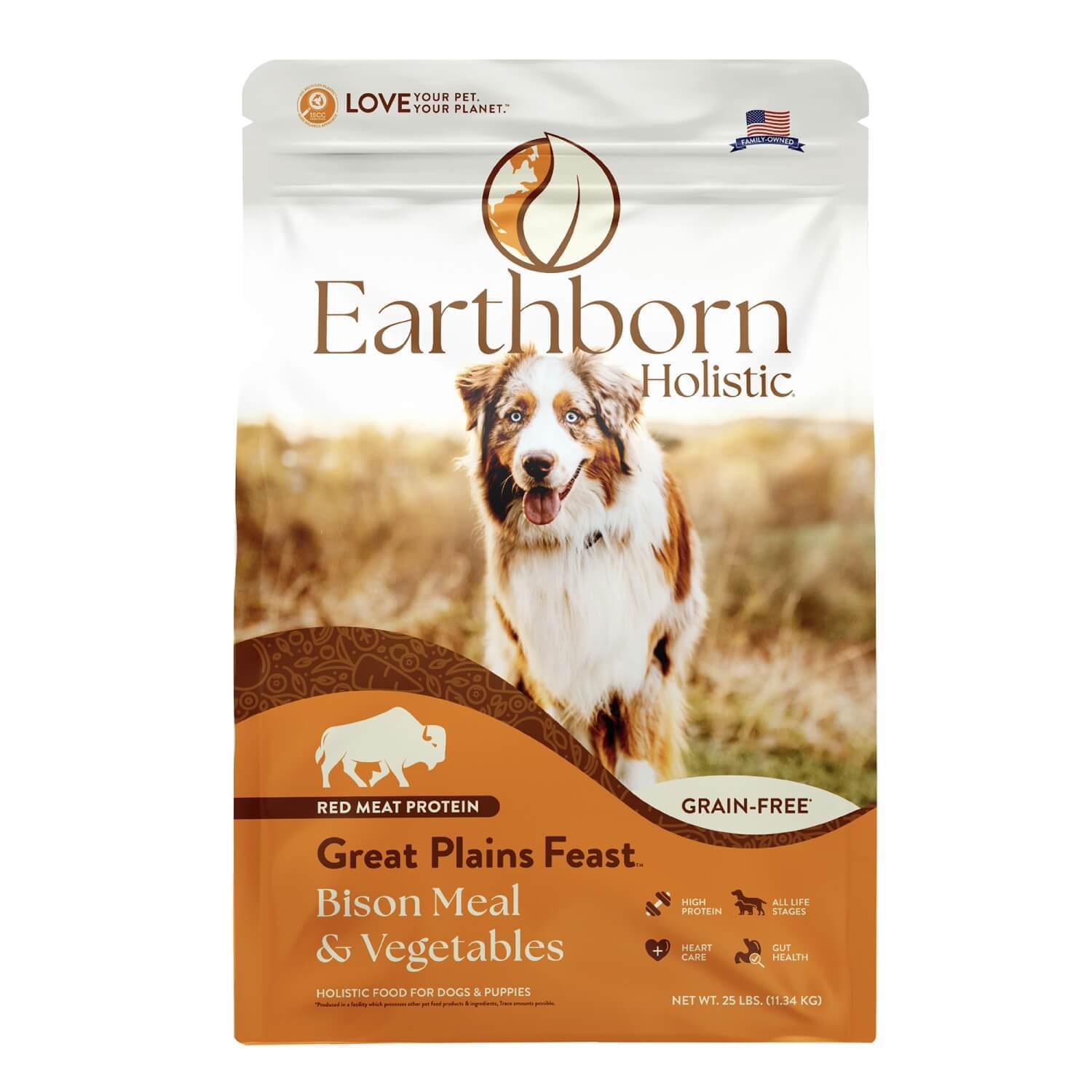 Earthborn Holistic Great Plains Feast Bison Meal & Vegetables Grain-Free Dry Dog Food
