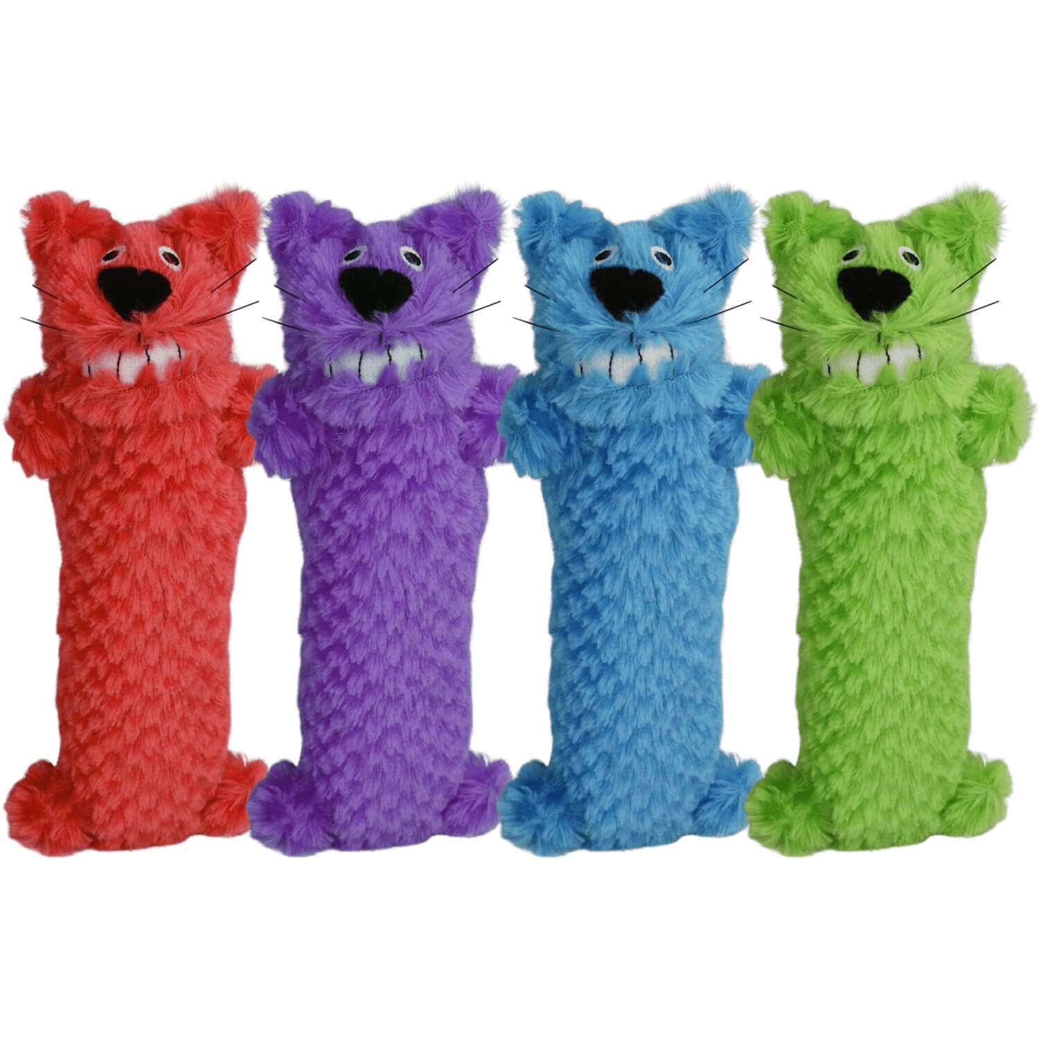 Multipet Loofa Crinkle Catnip Scent Kicker Cat Toy, 10, Assorted Colors, 1 Each