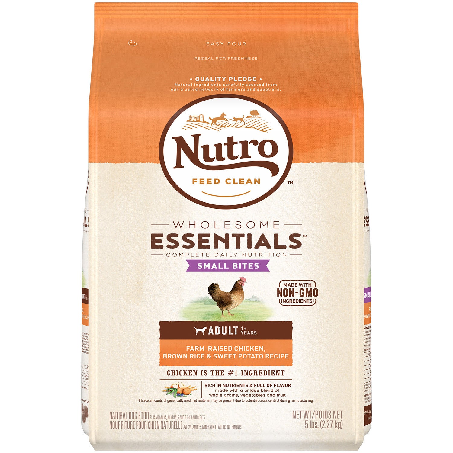 Nutro Wholesome Essentials Small Bites Adult Farm-Raised Chicken, Brown Rice & Sweet Potato Recipe Dog Food