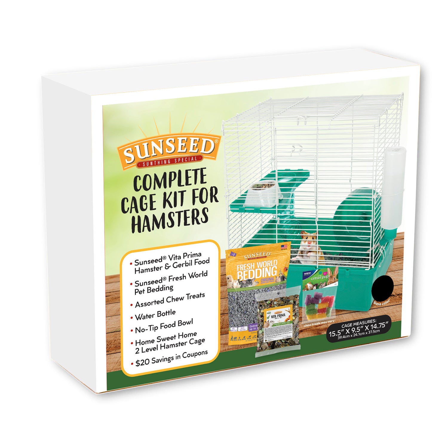 Ware Pet Products Pet Home Sweet Home Sunseed Hamster Cage Starter Kit, Small