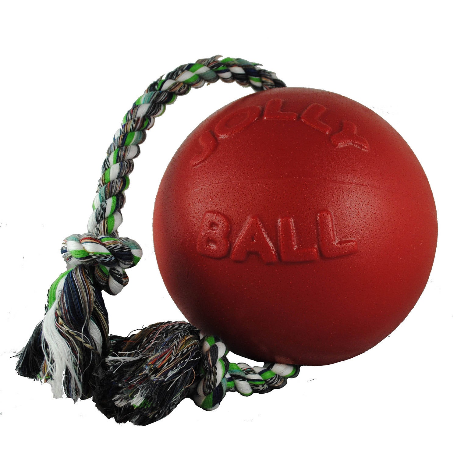 Jolly Pets Romp-N-Roll Durable Dog Toy, 8, Red