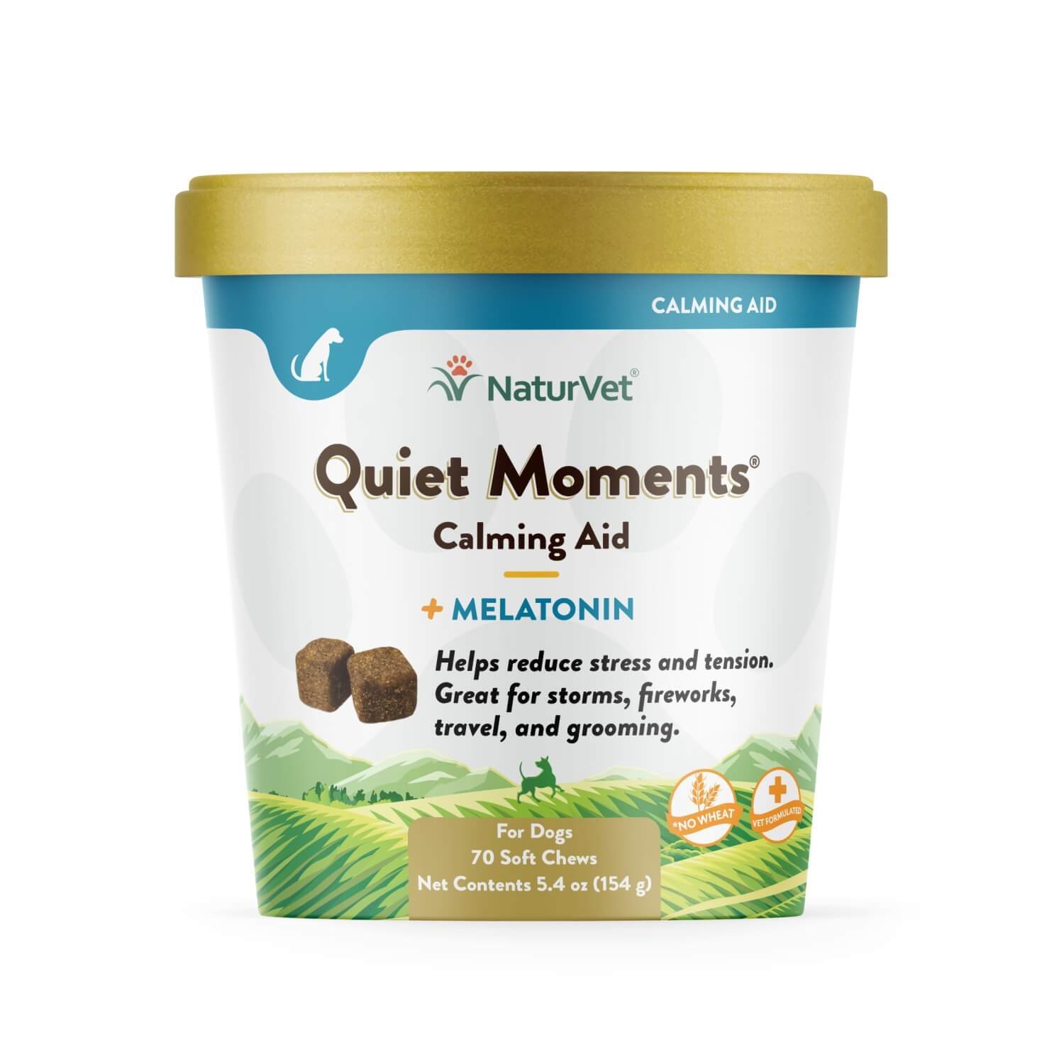 Naturvet Quiet Moments Calming Aid + Melatonin Soft Chew Dog Supplements