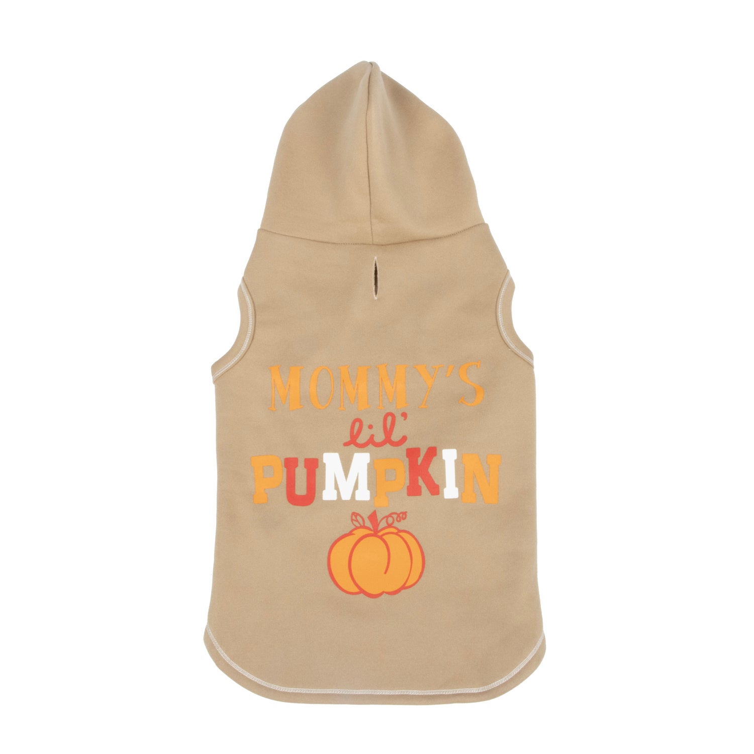 Simply Dog Mommy's Lil Pumpkin Tan Dog Hoodie, Extra Small