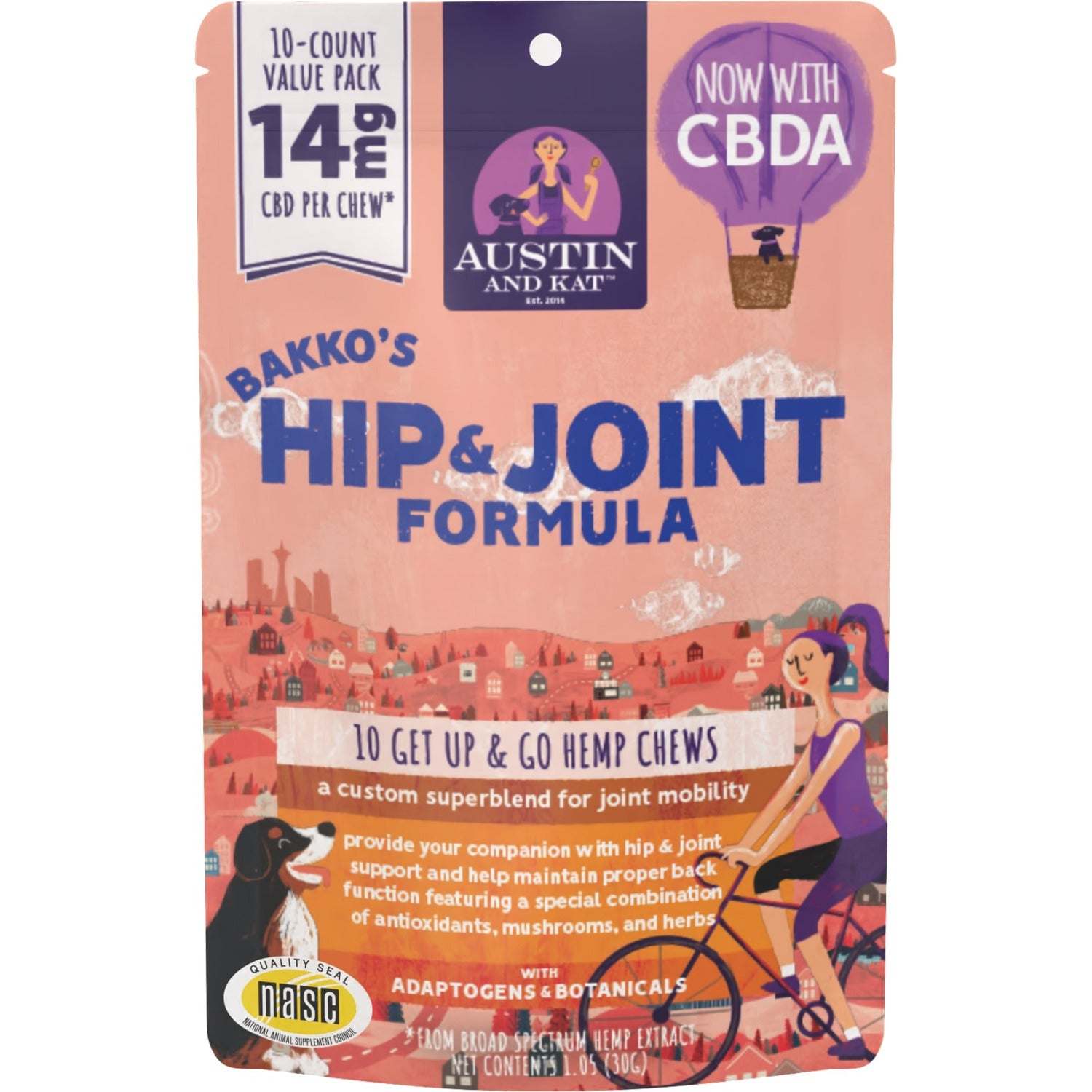 Austin And Kat Bakko's Hip And Joint Soft Chew Dog Supplement, 14Mg Value Pack