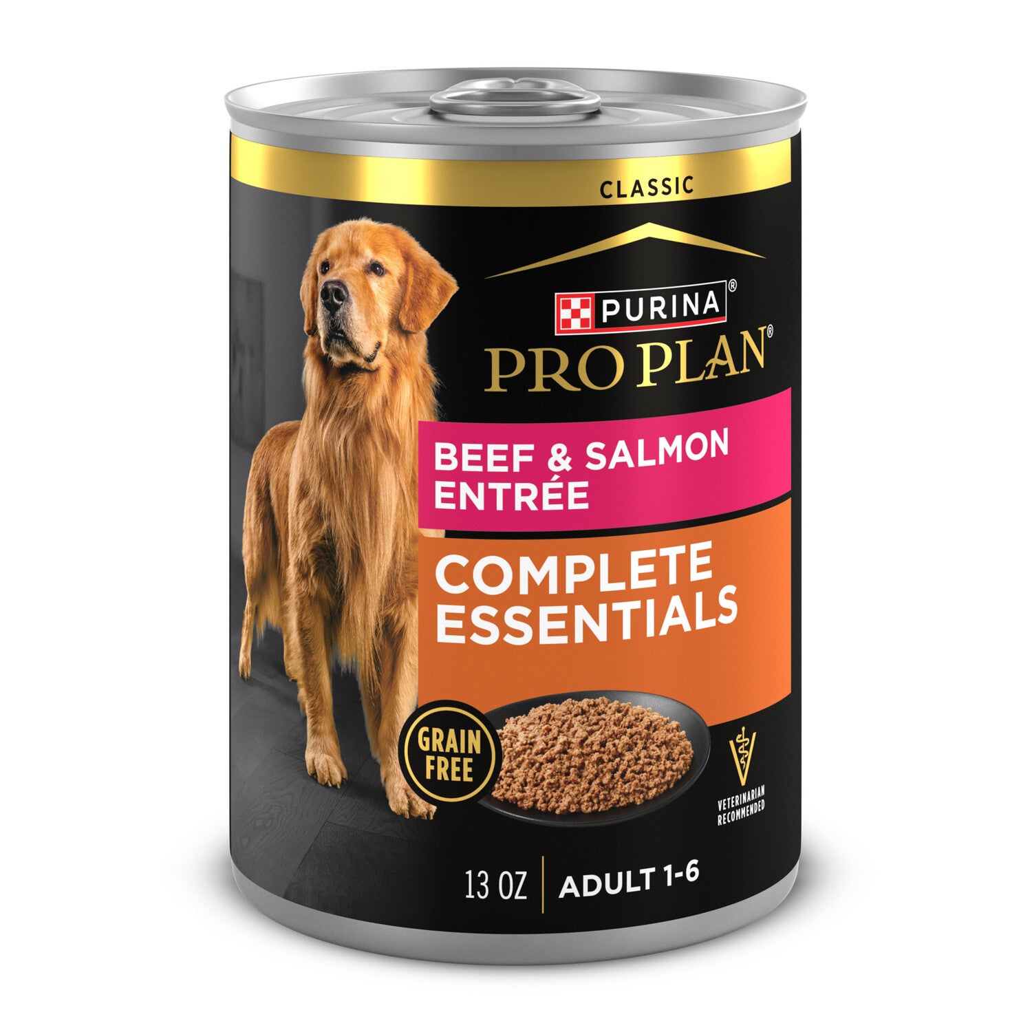 Purina Pro Plan Grain-Free Beef And Salmon Entree Wet Dog Food, 13-Oz Can