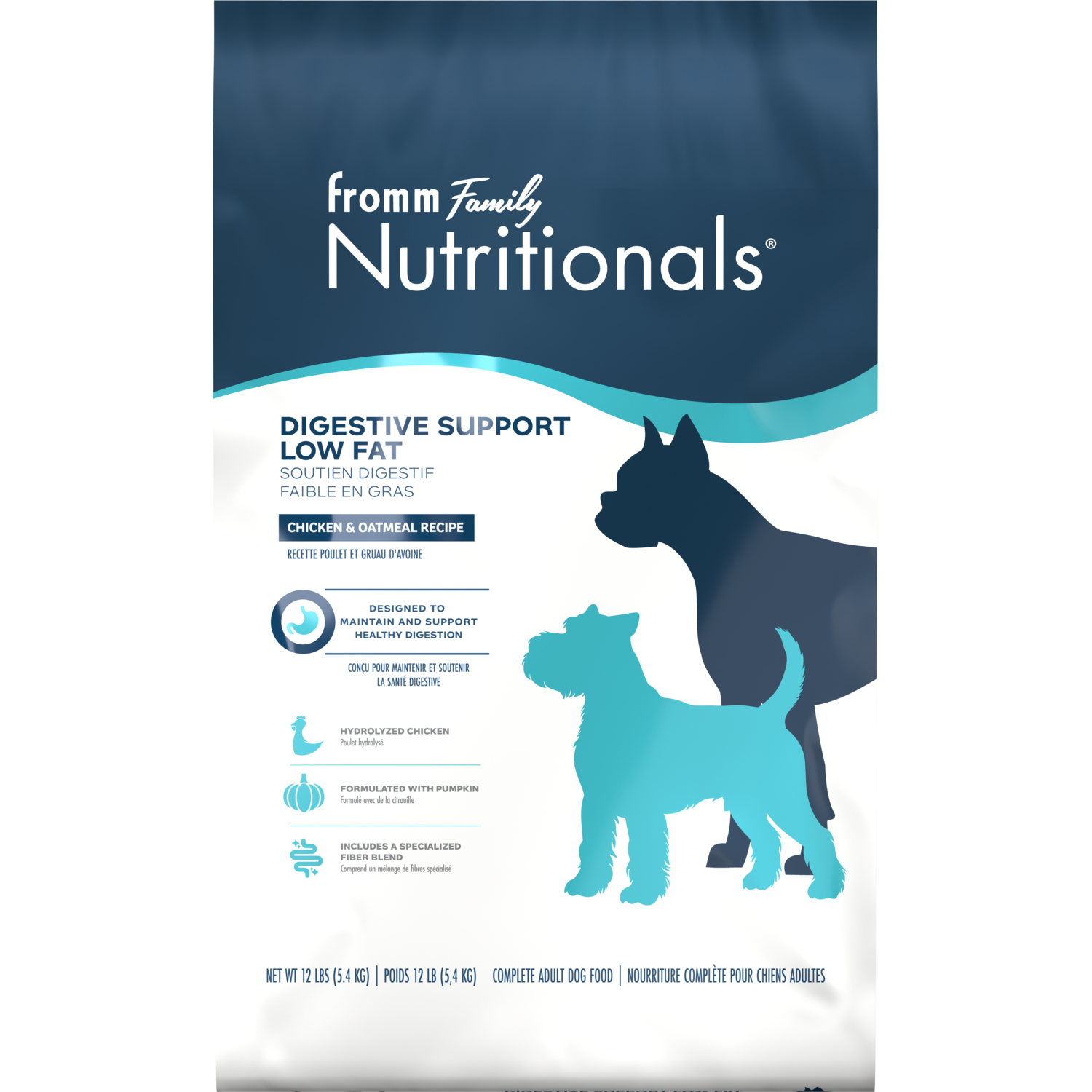 Fromm Nutritionals Digestive Support Low Fat Chicken & Oatmeal Dry Dog Food, 12-Lb Bag