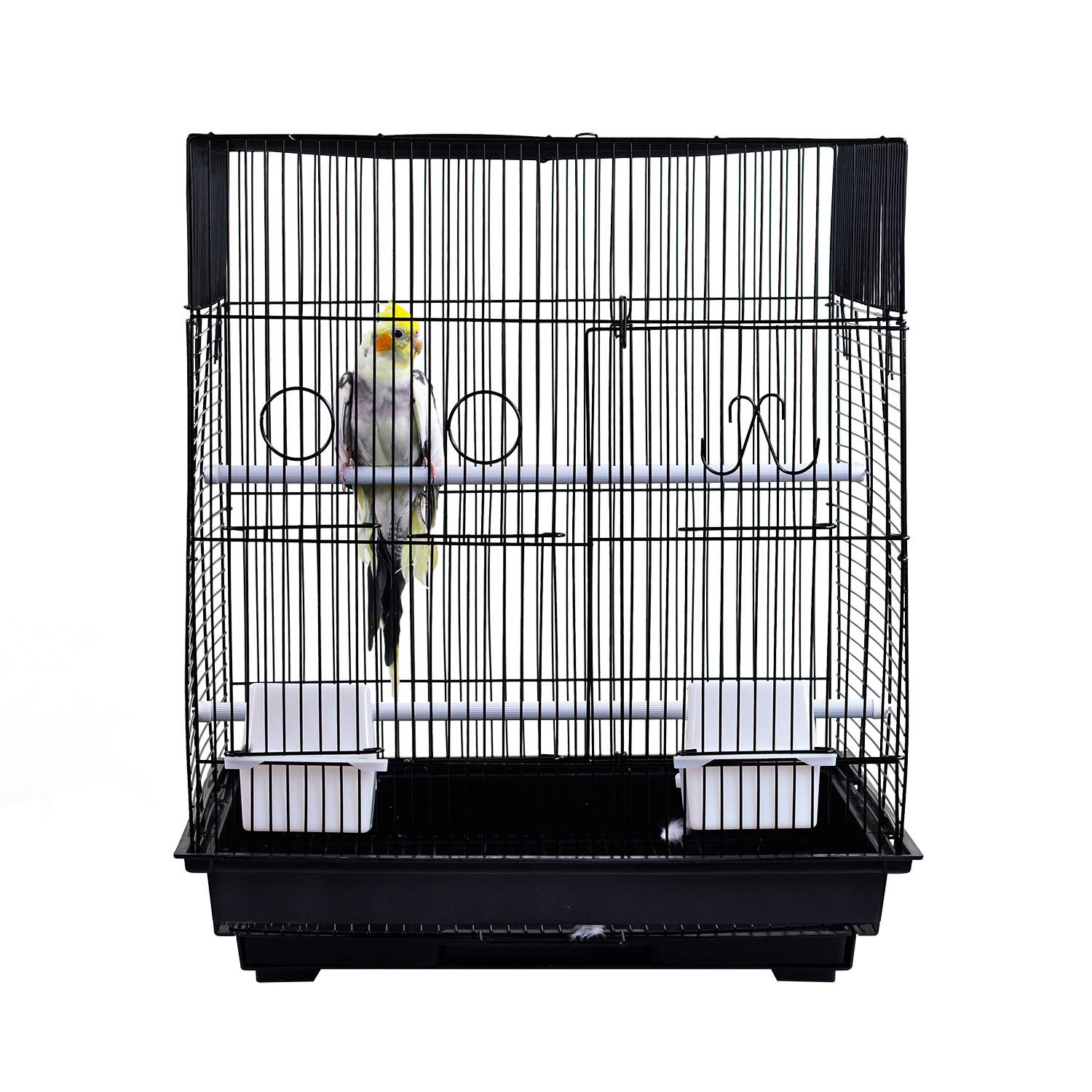A&E Cage Flat Top Cage For Birds, Black