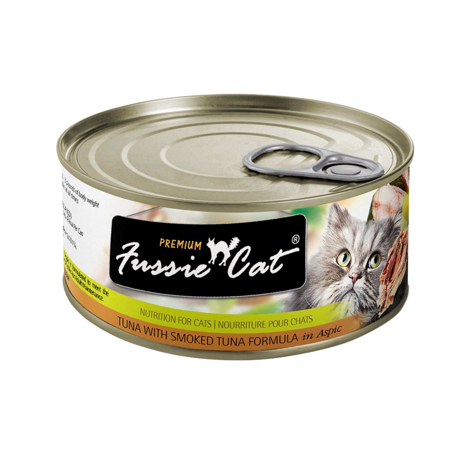 Fussie Cat Black Label Wet Cat Food, Tuna With Smoked Tuna Formula In Aspic - 2.82-Oz