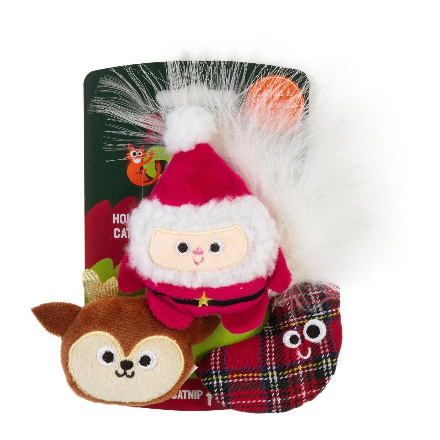 Mad Cat™ Oh So Jolly – 3-Pack Festive Cat Toys