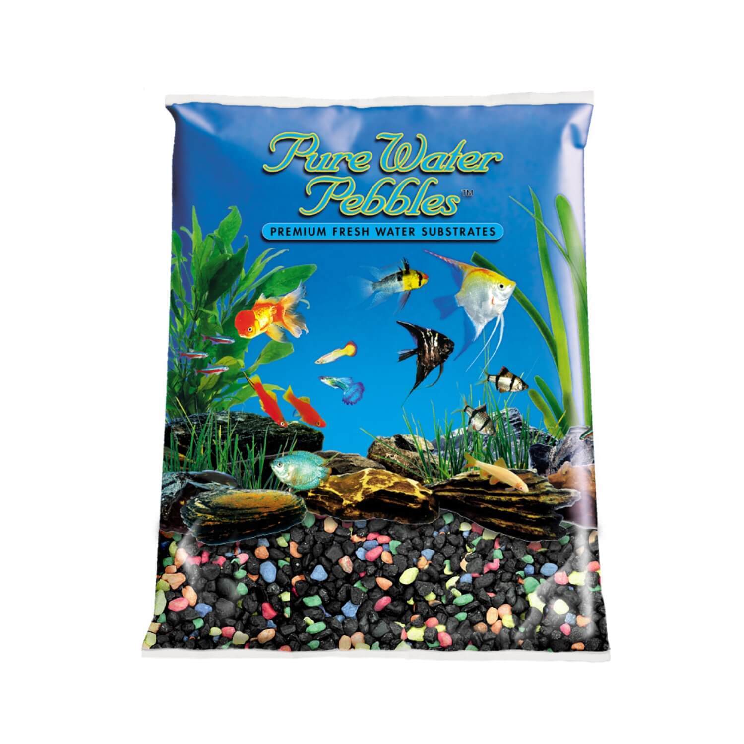 Pure Water Pebbles Aquarium Gravel, Black Beauty, 5-Lb Bag