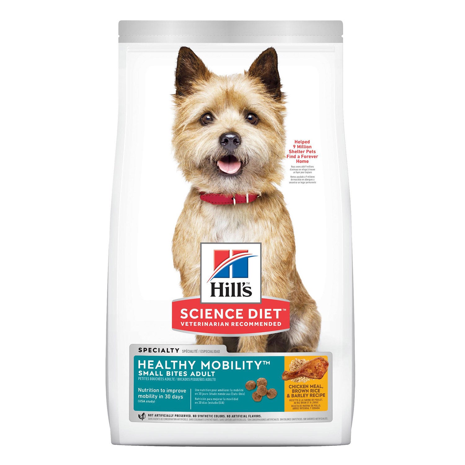 Hill's Science Diet Adult Healthy Mobility Small Bites Chicken Meal, Brown Rice & Barley Recipe Dog Food