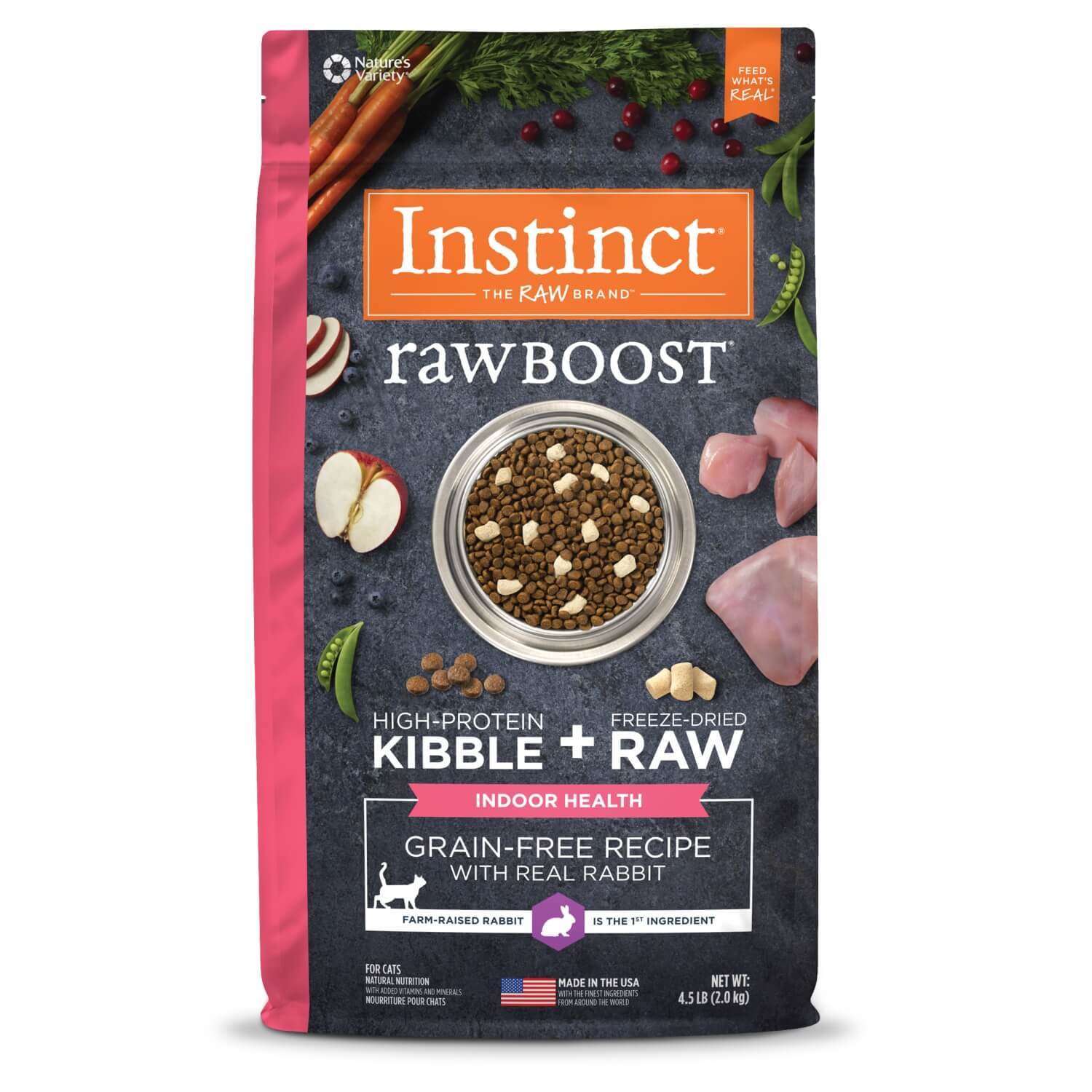 Instinct Raw Boost Indoor Grain-Free Recipe With Real Rabbit Dry Cat Food