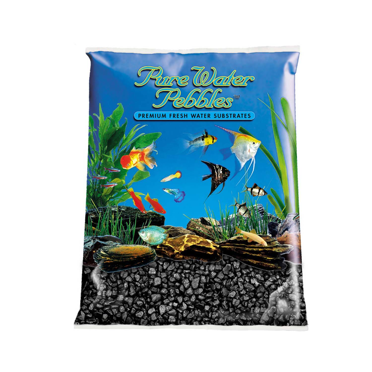 Pure Water Pebbles Aquarium Gravel, Jet Black