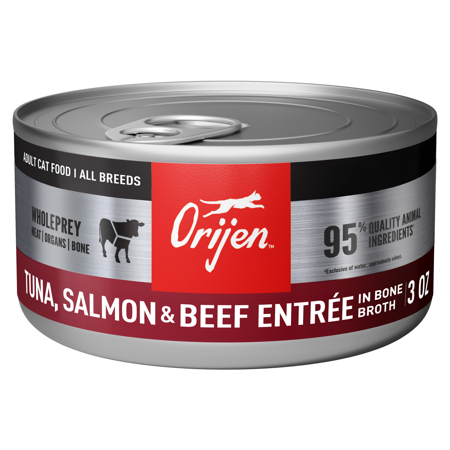 Orijen Tuna, Salmon & Beef Entree In Bone Broth Wet Cat Food, 3-Oz