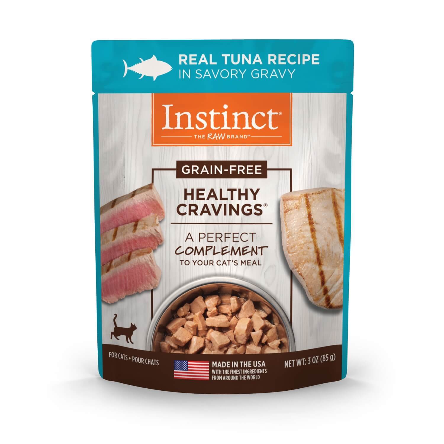 Instinct Healthy Cravings Grain-Free Real Tuna Recipe In Savory Gravy Wet Cat Food Topper