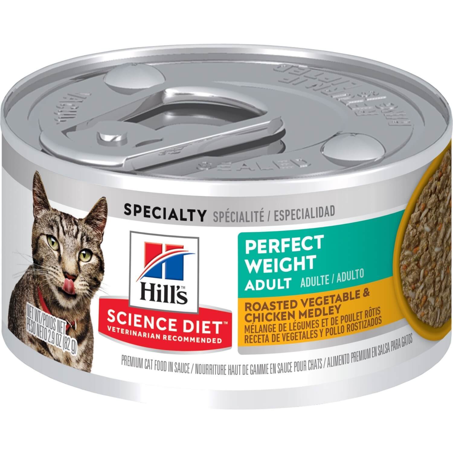 Hill's Science Diet Adult Perfect Weight Roasted Vegetable & Chicken Medley Wet Cat Food