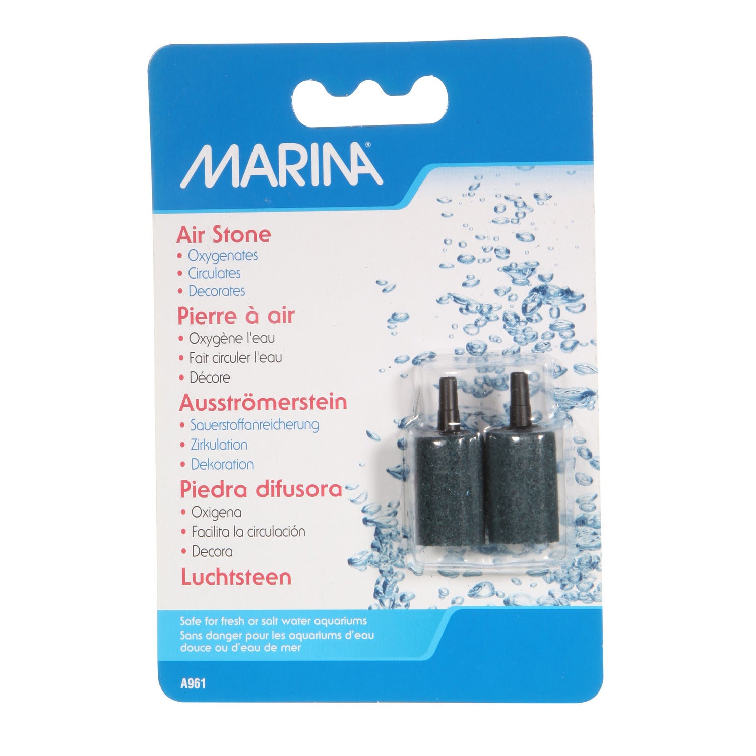 Marina Cylinder Air Stone Fish Aquarium Diffuser 1, 2 Pack