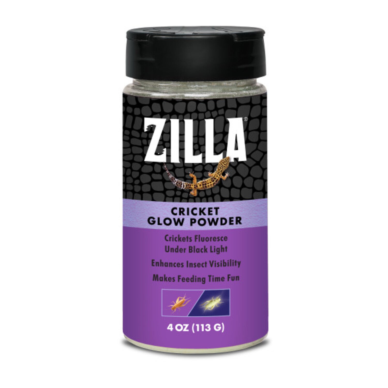 Zilla Cricket Glow Powder Reptile Food, 4 Oz.